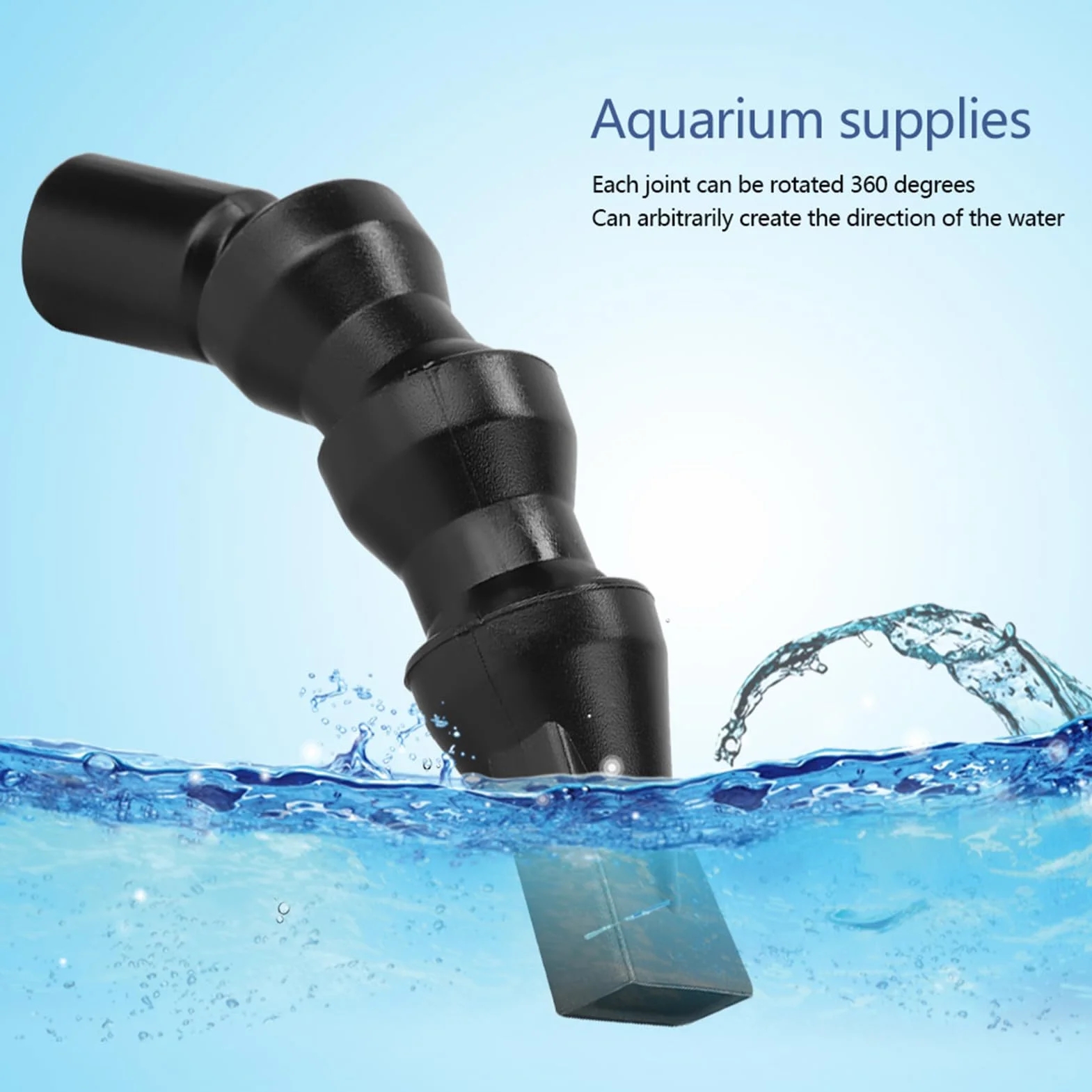 Buse de Décharge d'eau D'aquarium en Plastique, Bec de Canard Plat, Buse Rotative à 360 °, Robuste, Durable, Longue Durée de Vie [Large Utilisation dans Les Pompes D'aquarium] Surface Finie