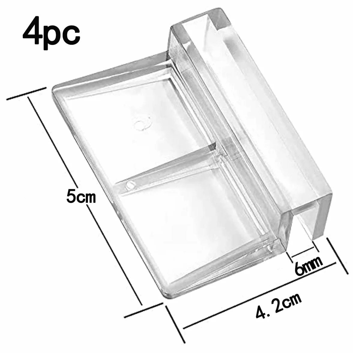 GHEART Clips de Protection en Verre pour Aquarium 6 mm 4 Pièces
