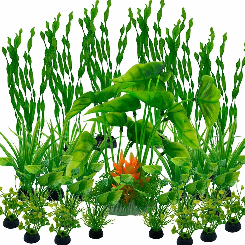 Plantes d'ornement pour Aquarium Vert Plastique 25pcs