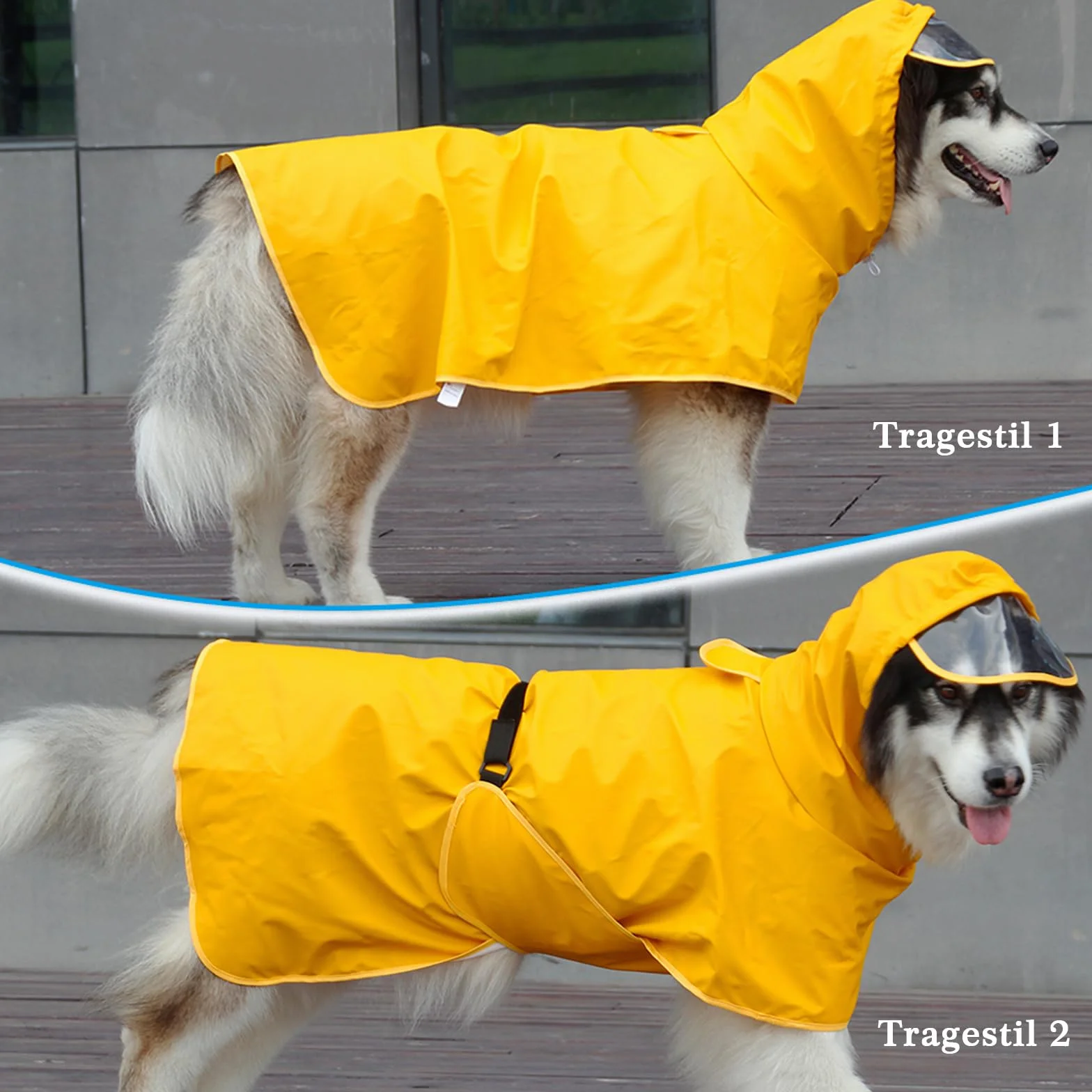 Impermeable Chien pour Chiens avec Capuche Transparente - Manteau Chien Imperméable, Convient Aux pour Petits, Moyens et Grands Chiens (7XL)