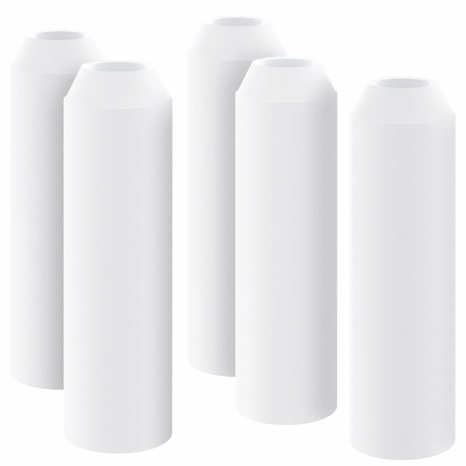 Pawfly Cylindres de Pierre à air pour Aquarium, 5 Pièces Mini Bubbler Blanc de Remplacement pour Tube spécifique Classic Flow Halo et Life Fish Tanks Diffuseur de Bulles pour Nano Air Pumps