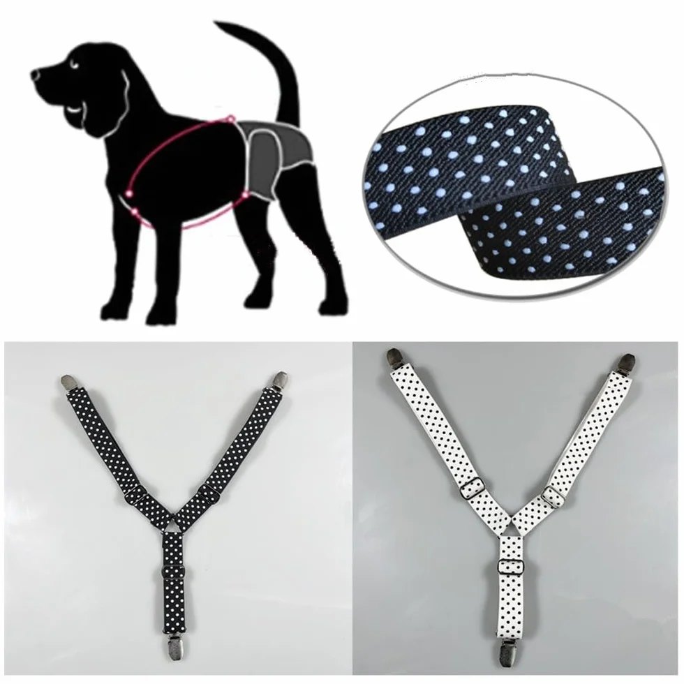 Bretelles pour chiens avec harnais et couches réglables pour chiots et adultes