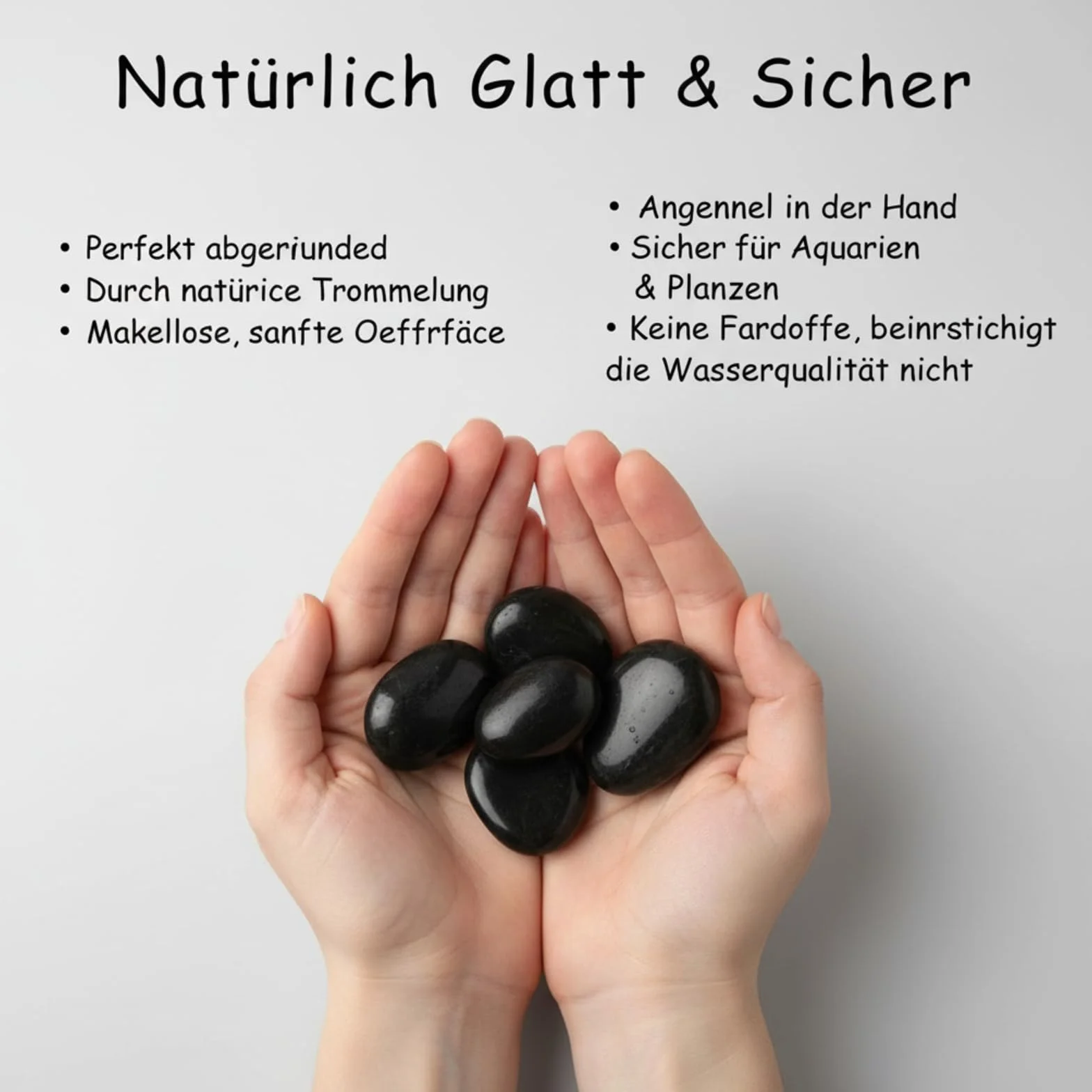 Galets Naturels Noir Poli 1 kg 3-5 cm Décoratifs pour Aquarium Jardin Plantes Bambou