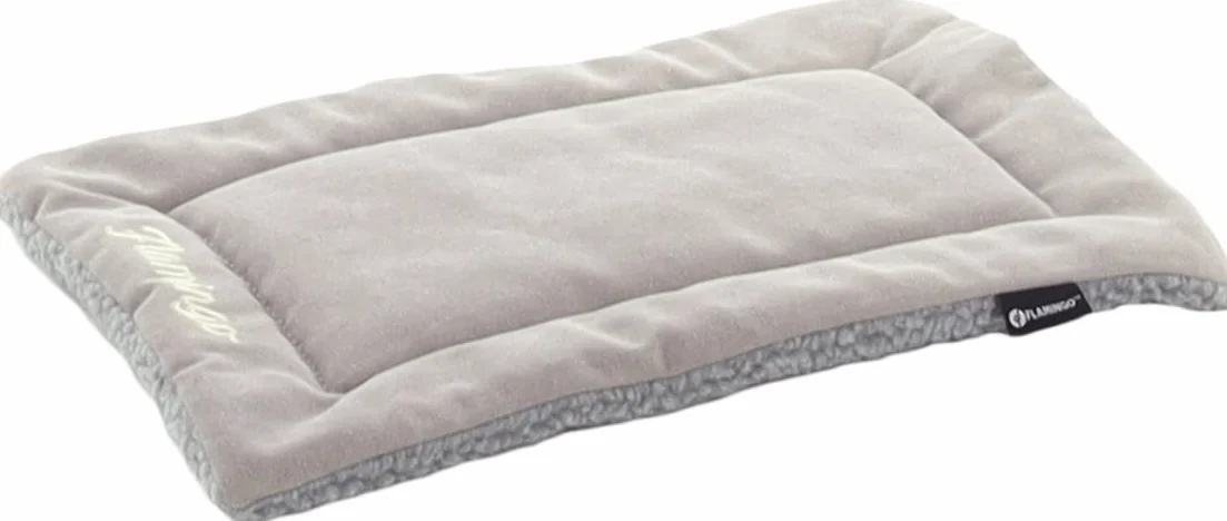 Flamingo Coussin pour Chien et Chat 40x25x2cm Gris Housse Amovible