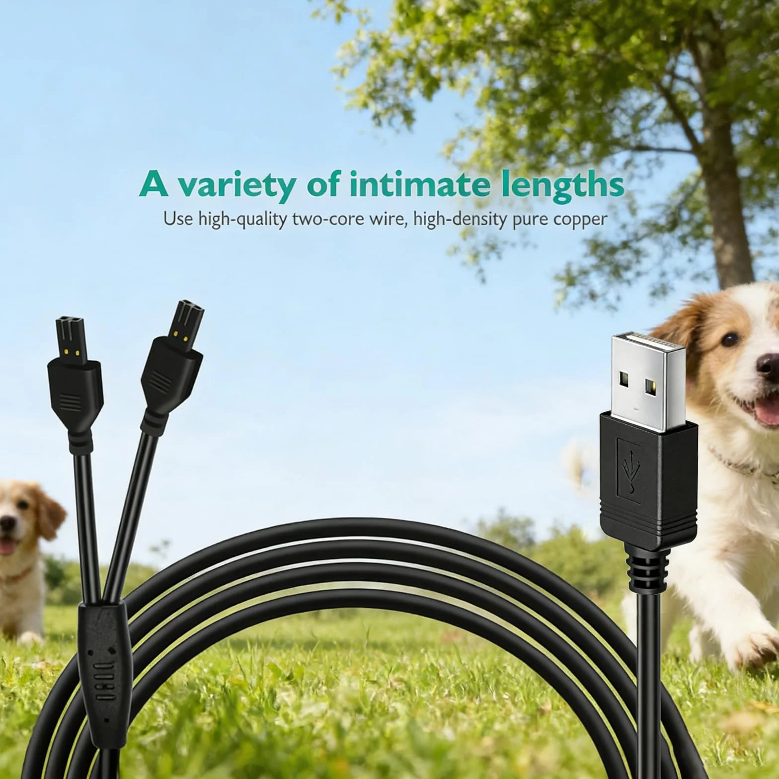 Câble d'alimentation de rechange pour collier Petsafe, compatible PetSafe Remote Trainer 100/300/600/800 m