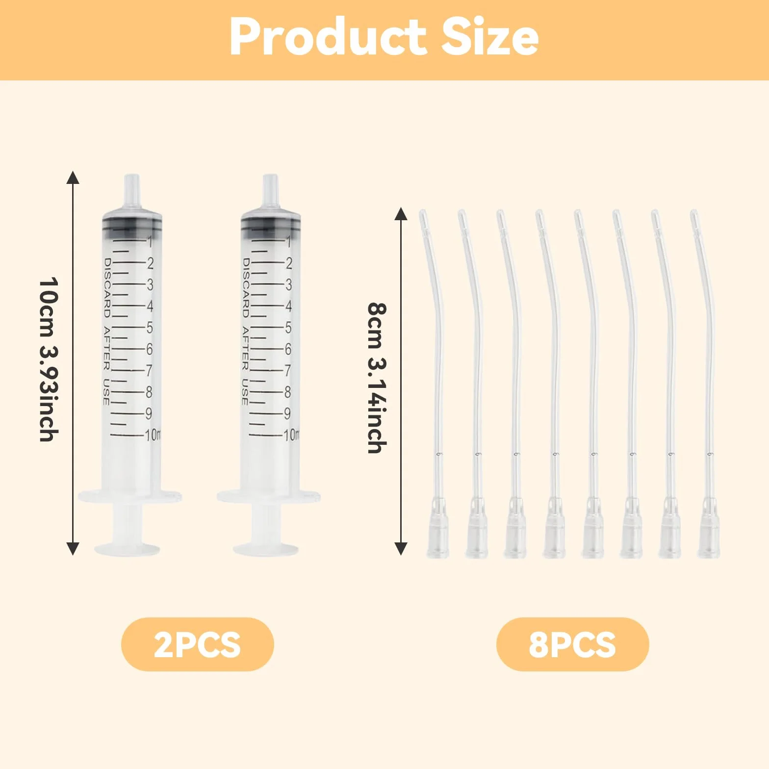 Sondes d'alimentation pour Oisillons 12 Pièces avec Seringues 10 ML pour Perroquets et Petits Animaux