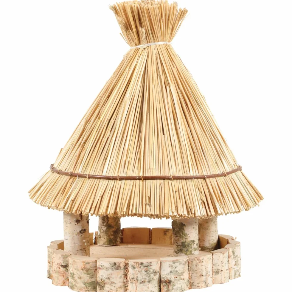 Zolux Mangeoire Paillote Ronde ø31 cm Hauteur 47 cm pour Oiseaux