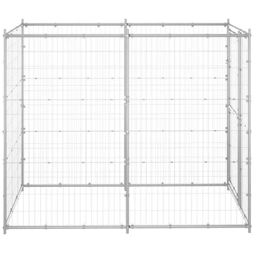 Enclos pour Chiens Acier Galvanisé vidaXL 110x220x180 cm