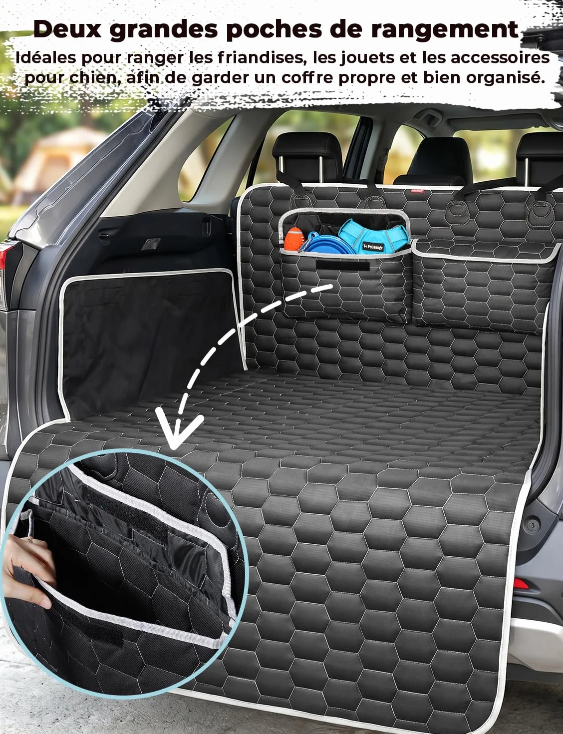 Oasser Housse de Protection Coffre Voiture Chien Imperméable Antidérapant 185x102cm