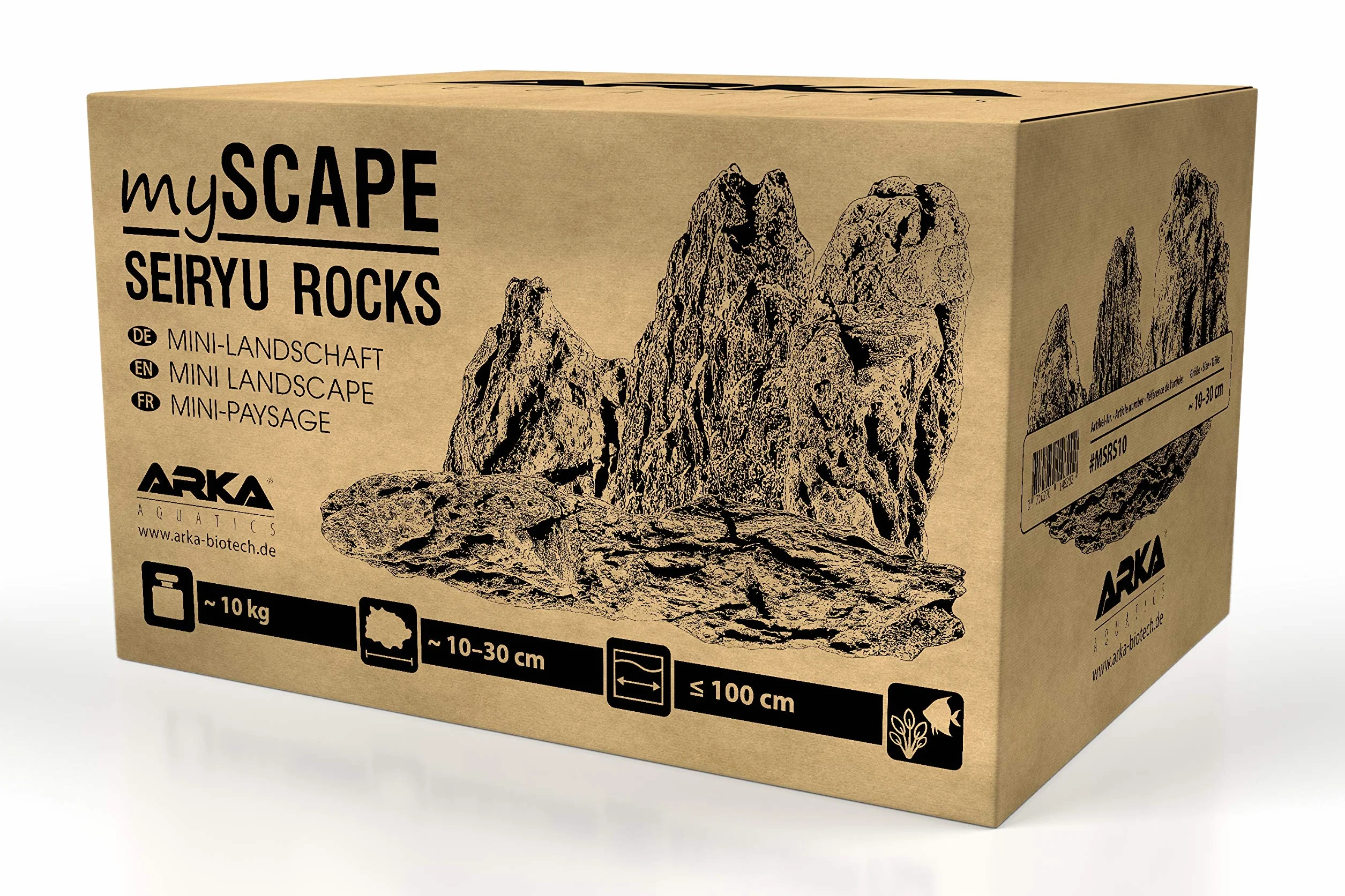 ARKA mySCAPE-Rocks Seiryu Pierres Naturelles d'aquascaping pour Aquariums d'eau Douce et Terrariums