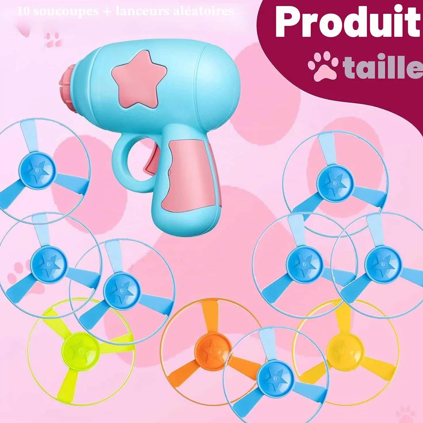 Cat Fetch Jouets Interactif Volants pour Chat avec Lanceur et 10 Disques
