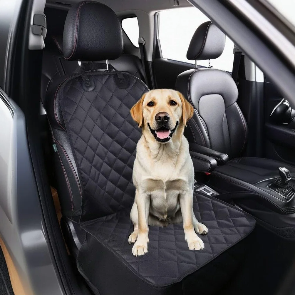 Alfheim Coussin Siège voiture anti usure pour Animaux De Compagnie/Chien, Ancrage Fixe De Caoutchouc Fond Anti-Dérapant Et ceinture De Sécurité, réglable (avant Et séparé Unique Utilisation)