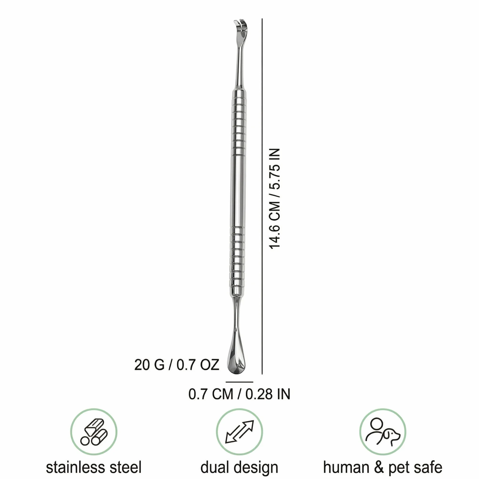 Set 2-en-1 Tire-Tique Professionnel, Pince à Tique en Acier Inoxydable & Crochet à Tique pour Humain, Chien, Chat – Retrait Sûr avec Boîte