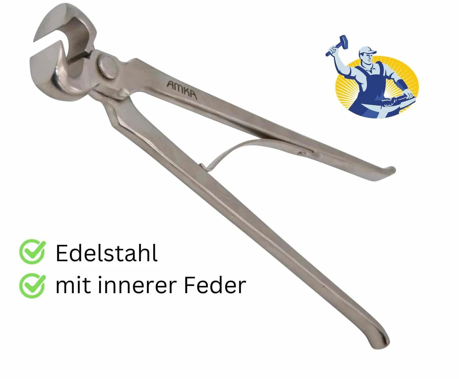 AMKA Pince coupe-sabot avec ressort en acier inoxydable 3 longueurs