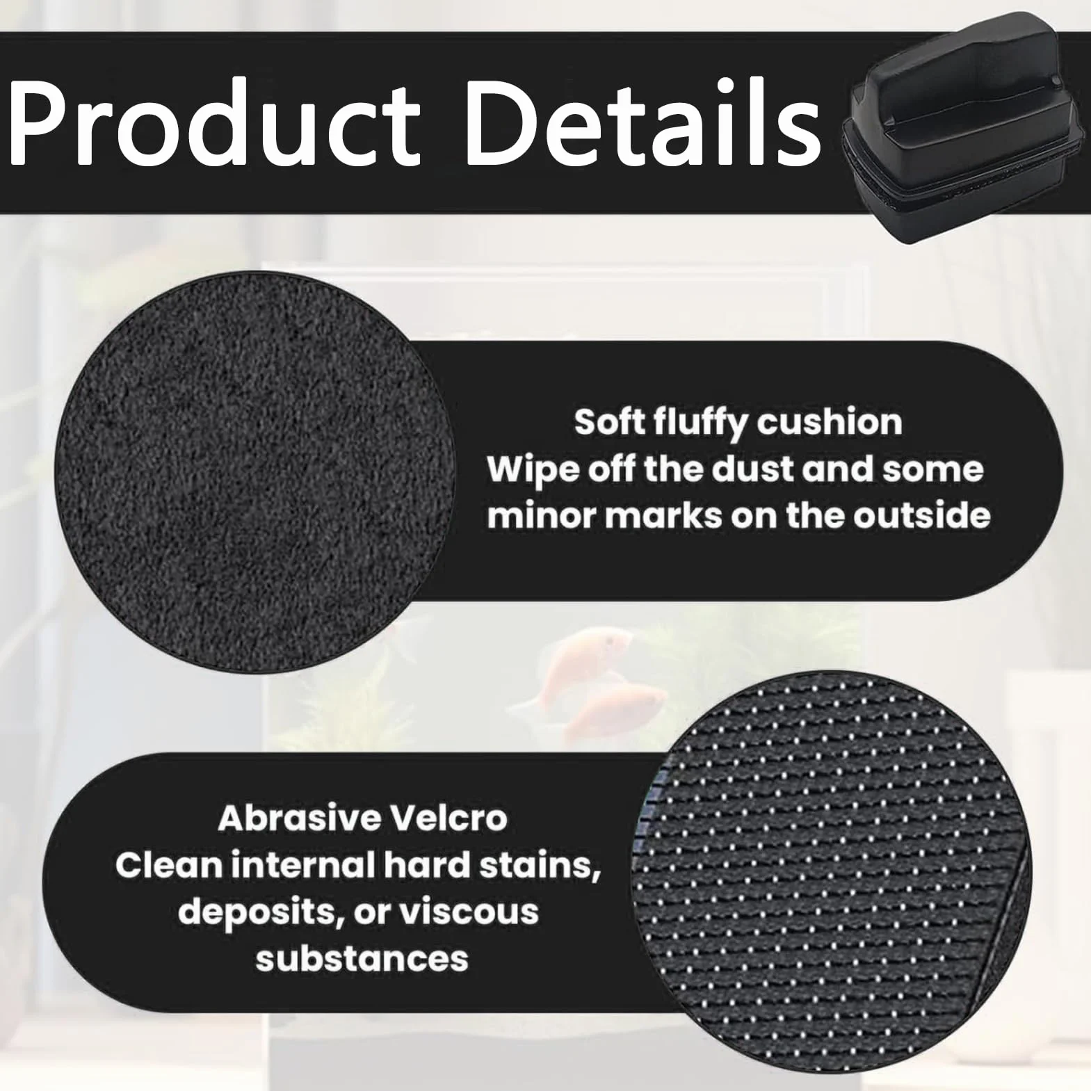 Aimant d'aquarium nettoyant pour vitres brosse magnétique 0,5 cm