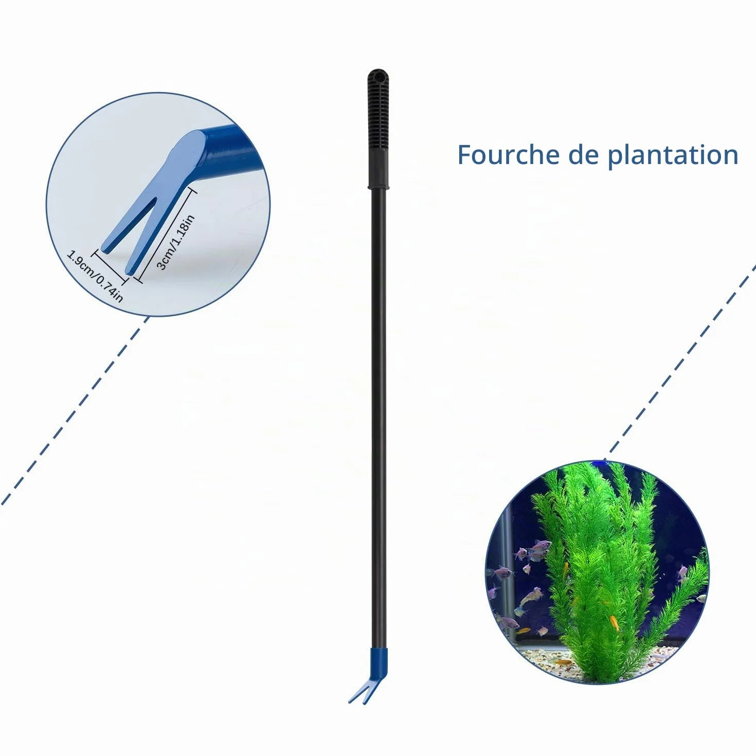 Lysport COVVY Kit Nettoyage Aquarium Accessoires Poisson Grattoir Aquarium