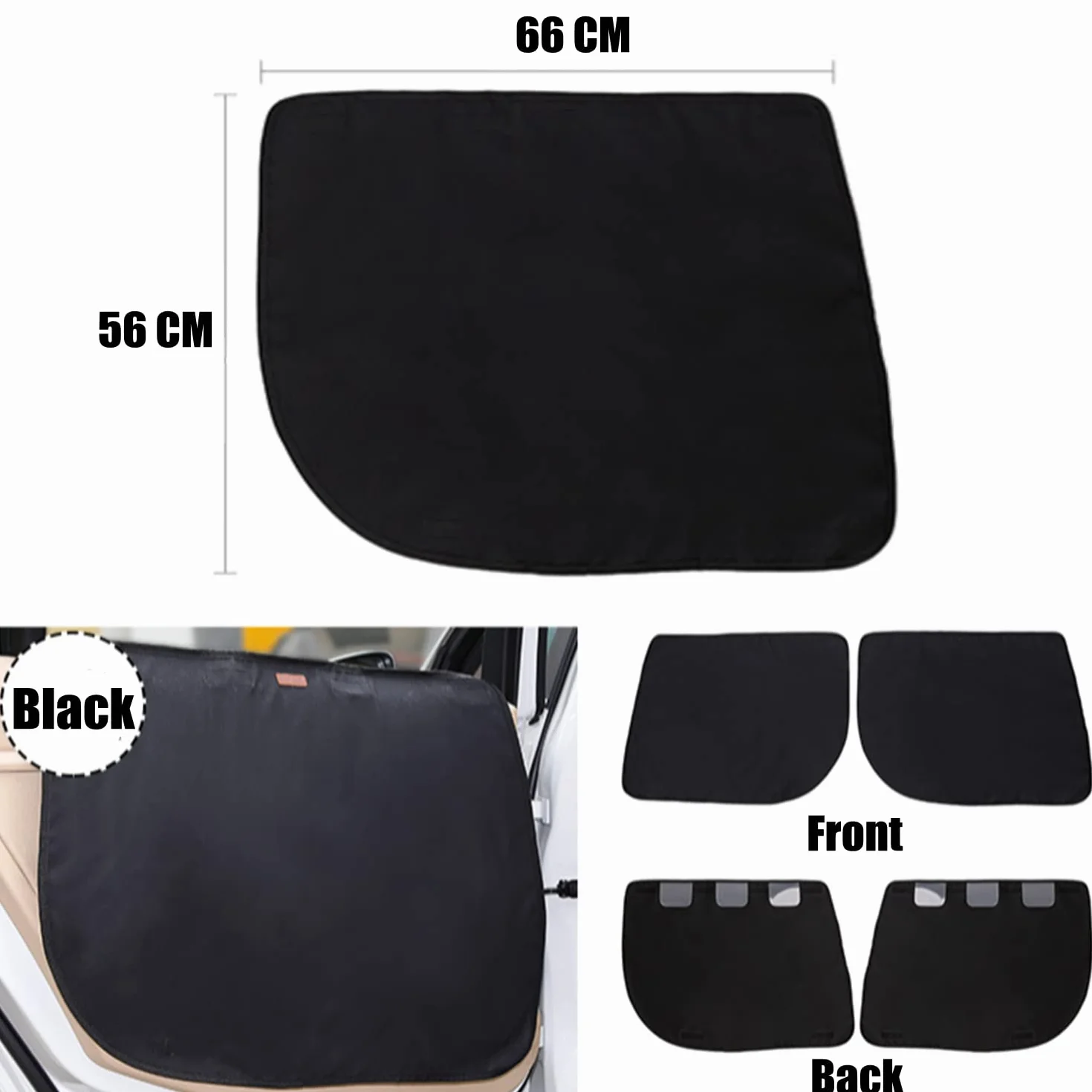 Couverture de Protecteur de Chien pour Porte de Voiture Housse de Protection pour Chien Animaux Réglable, Protection de Porte de Voiture Imperméable Couverture de Véhicule Chiot Voyager (Noir)