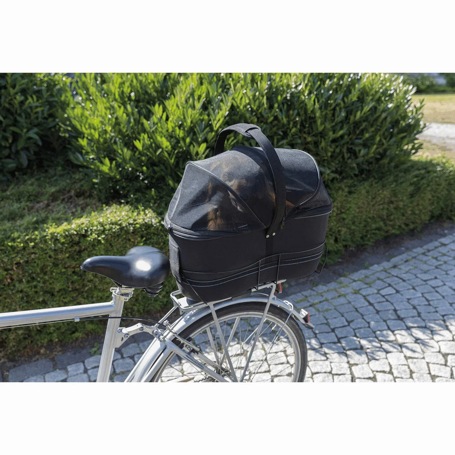 Trixie Grand Panier vélo pour Chien Fixation Porte-Bagages 8 kg 29 × 49 × 60 cm Cadre métallique