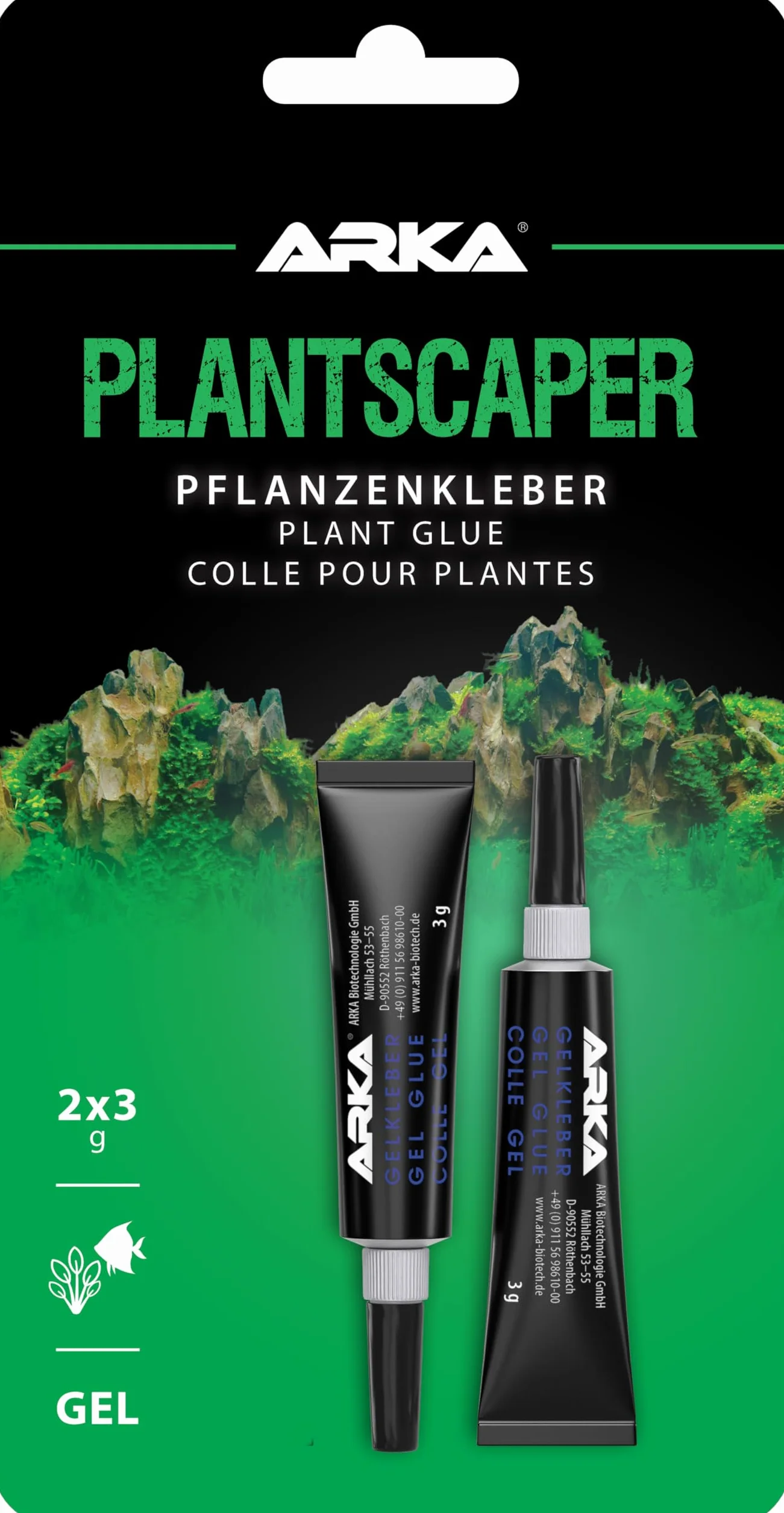 MICROBE-LIFT Plantscaper Colle Plantes Aquarium Gel 2×3 g Aquascaping Mousse Racines