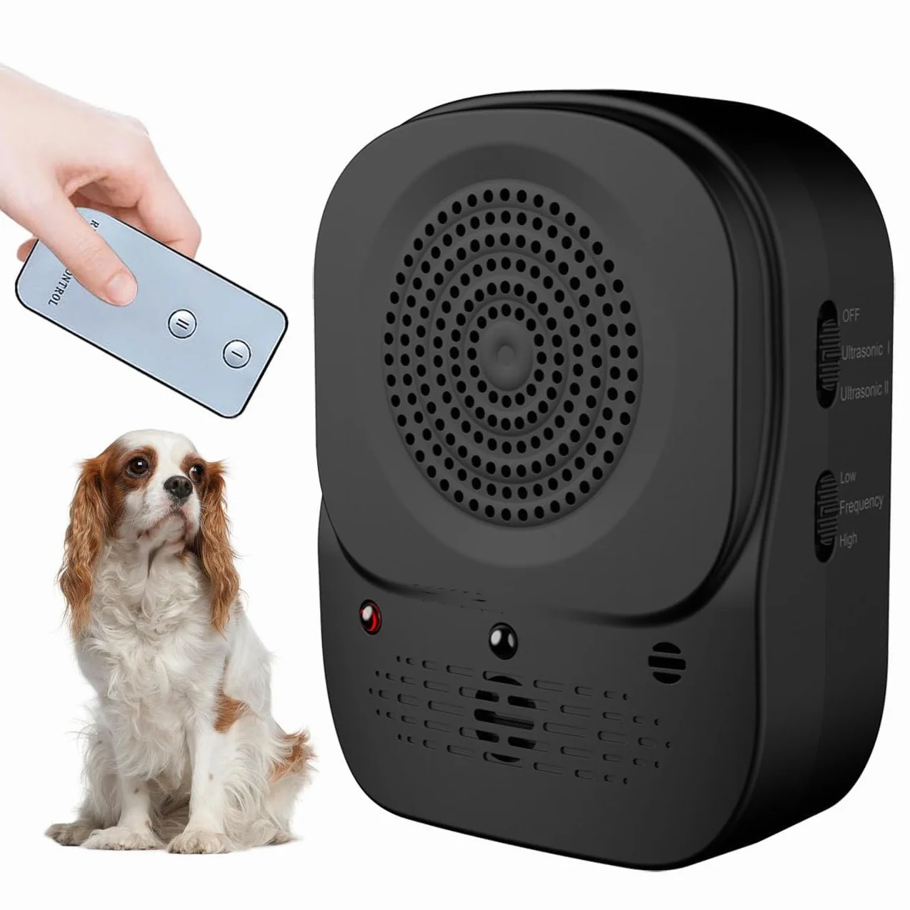 Anti Aboiement Chien Ultrason Automatique, 3 Modes Boitier Ultrason Étanche pour Petits Grands Chiens Extérieur Intérieur