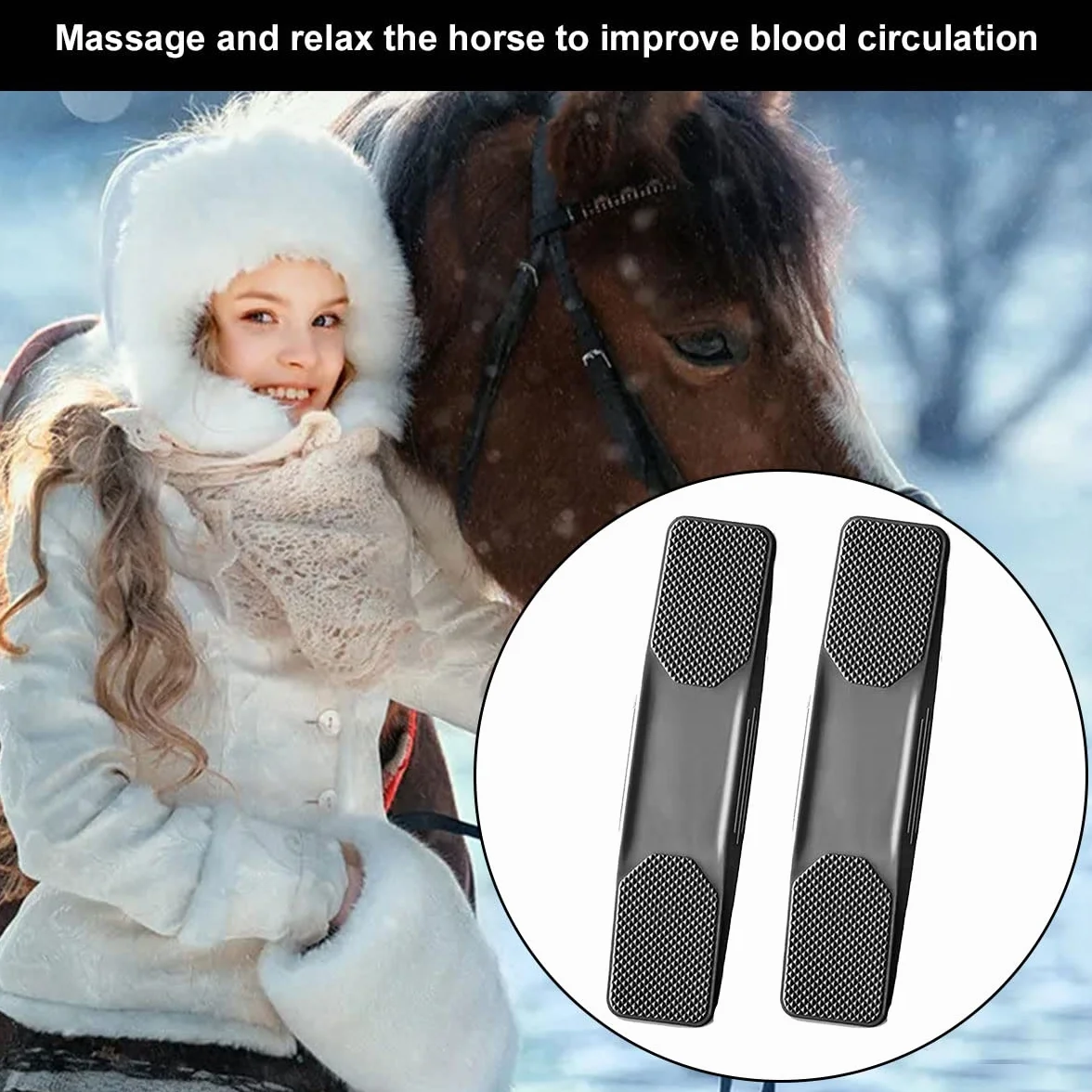 Brosse Massage Cheval, Brosses de Toilettage, Élimine Poils Boue Sueur Saleté