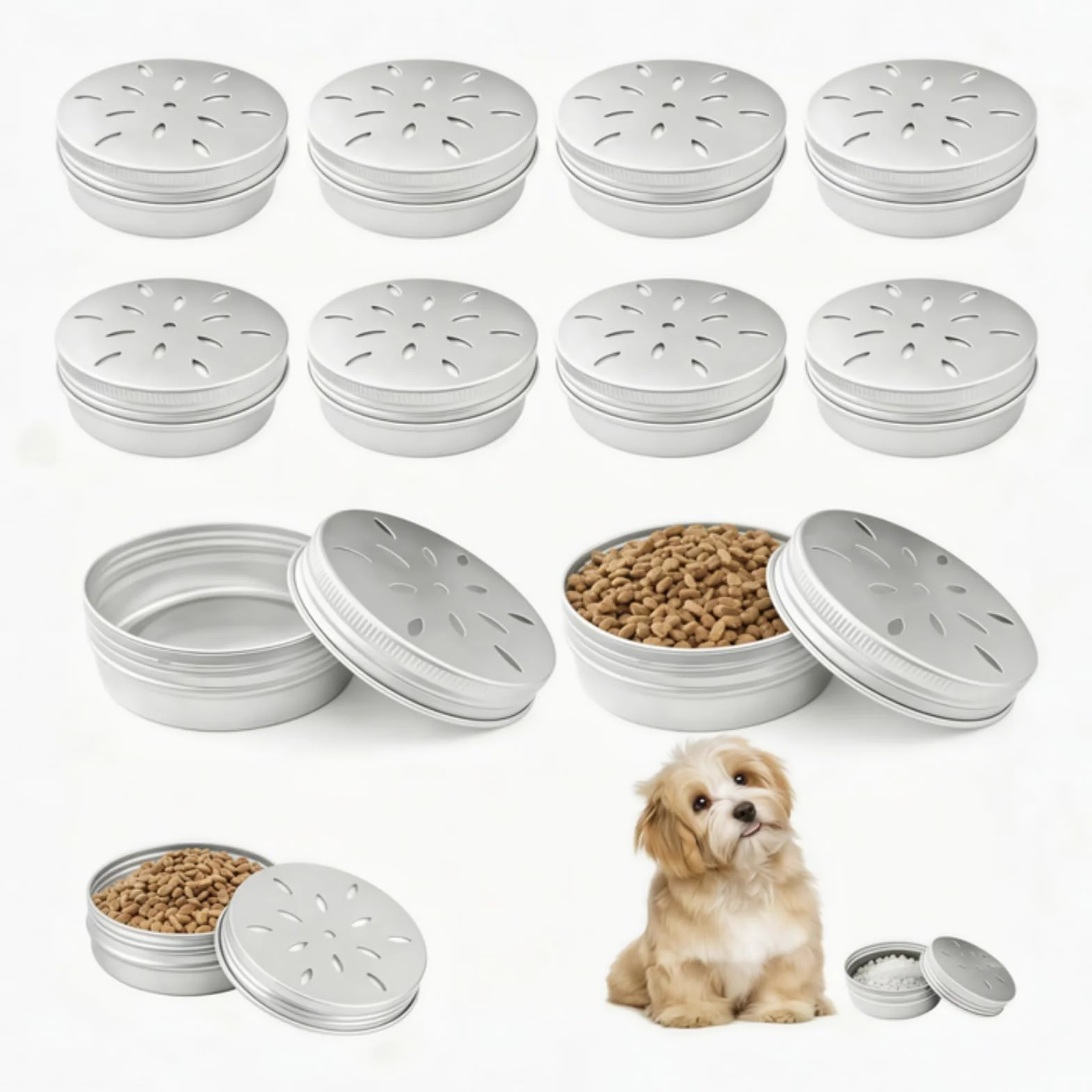 Canettes en Aluminium 60 ML pour Dressage Olfactif de Chiens, Accessoires de Dressage Renifleur