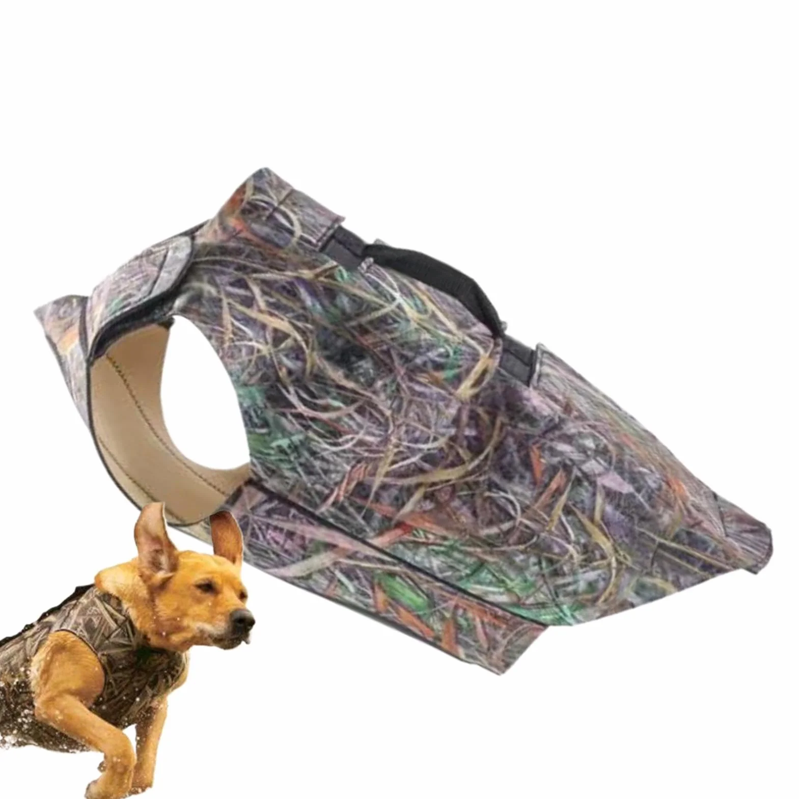 Gilet de Chasse pour Chien Respirant en Néoprène avec Poignée, Harnais de Sécurité Réglable pour Grands Chiens