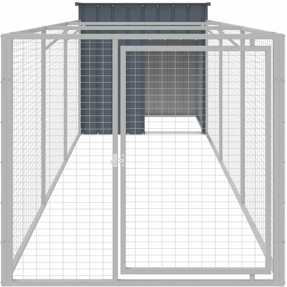 Niche pour chien anthracite 110x405x110 cm