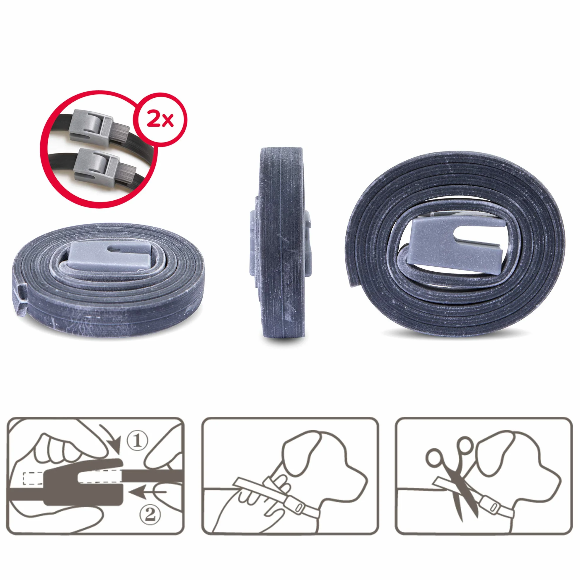 Beaphar CANISHIELD 0,77 g Lot de 2 Colliers antiparasitaires pour Petits et Moyens Chiens 48 cm