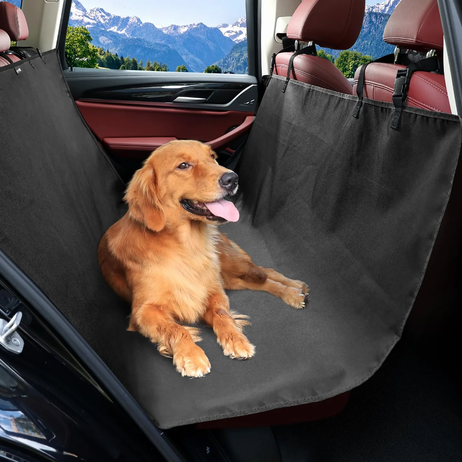 Housse de Siège Auto 600D Oxford Imperméable Antidérapante Anti-Rayures 146x146 cm