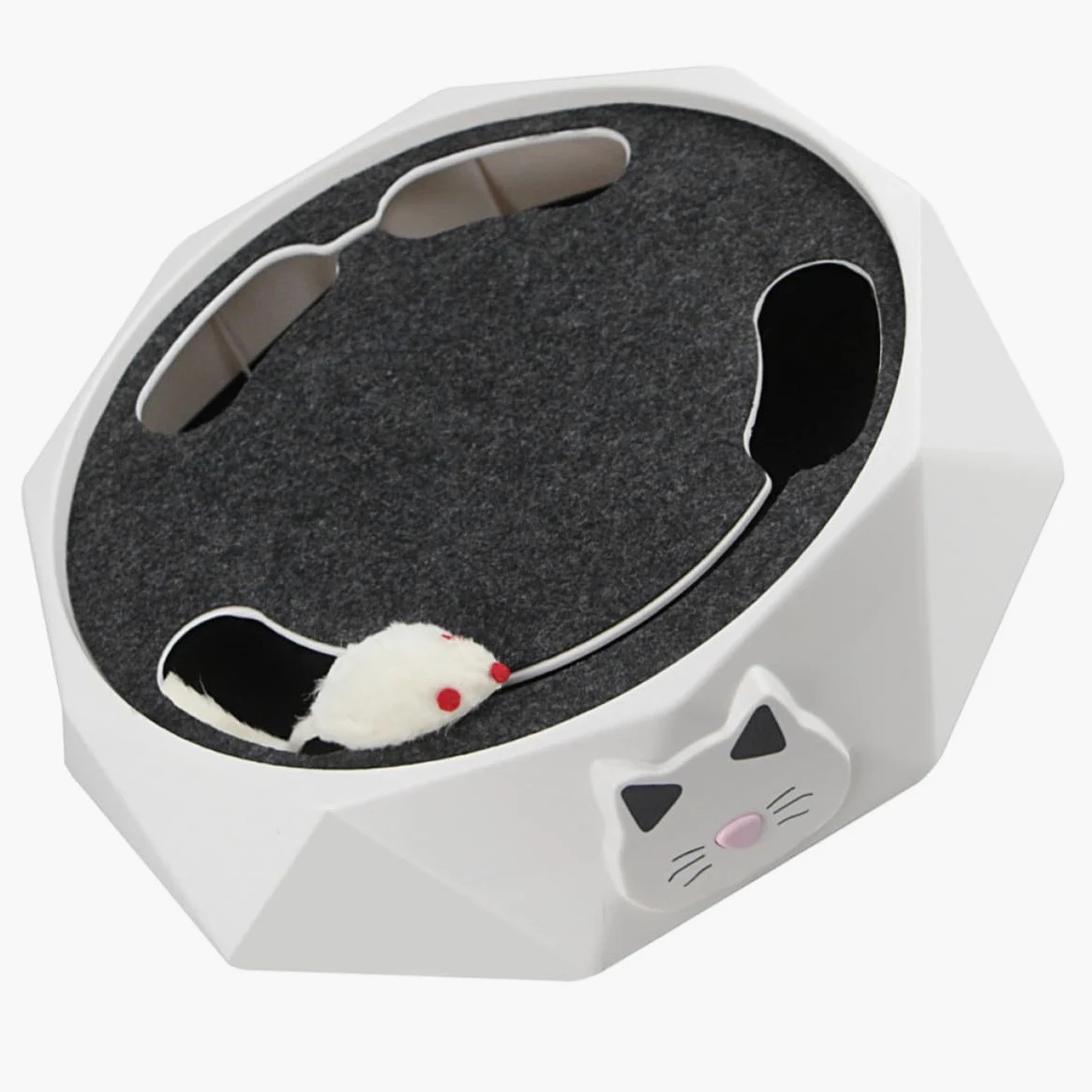 Alipis Électrique pour Chaton Souris Blanche Simulant L'expérience de Chasse et Mouvement de Fouissage, Interactif en Abs pour Exercice Intérieur