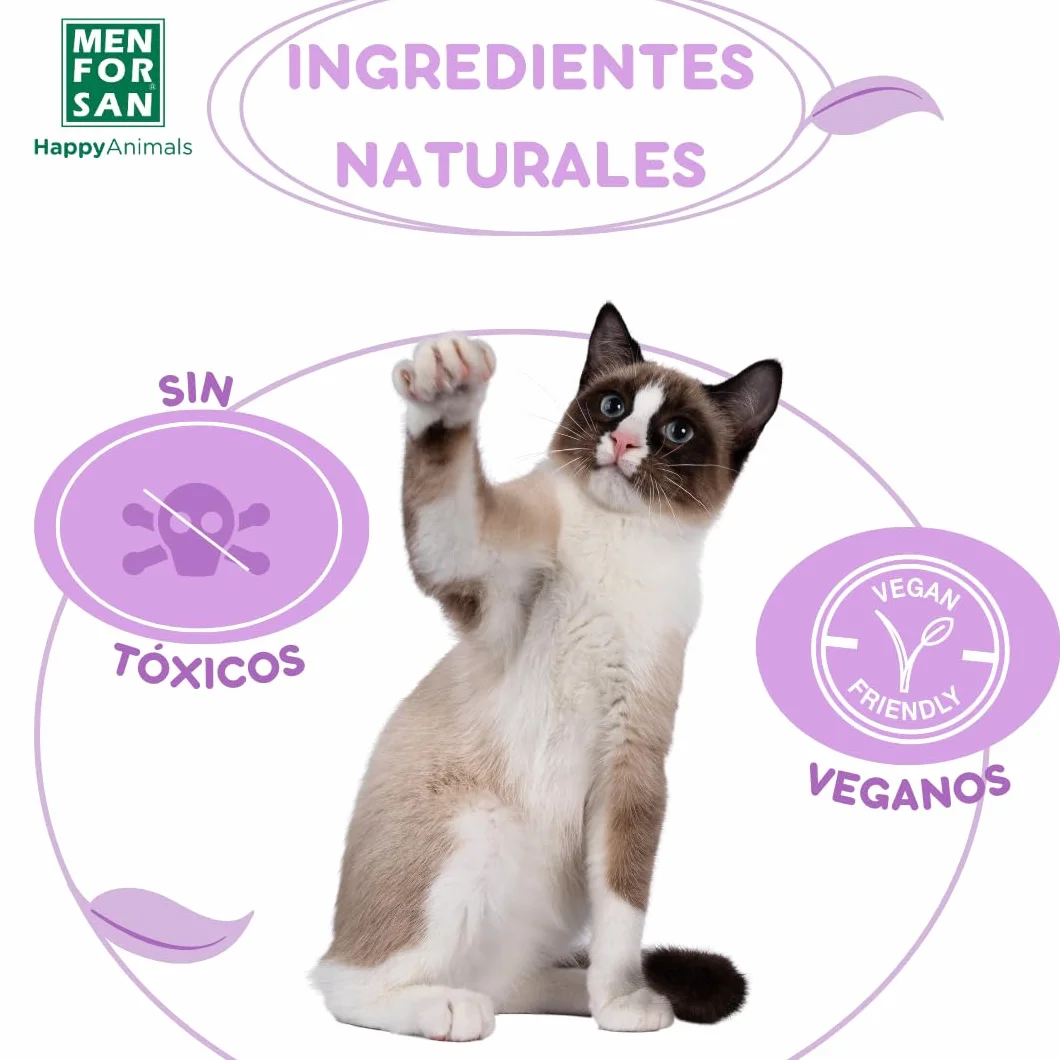 MENFORSAN Shampooing Moussant Anti-Puces pour Chats 200ml Margosa Geraniol Lavandin