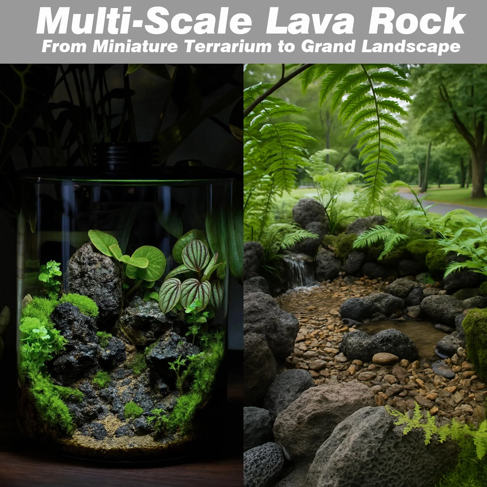 Roches de Lave Noires 4,5kg Pierres Volcaniques Naturelles pour Aquarium Bassin 6-8 pièces 10-18cm