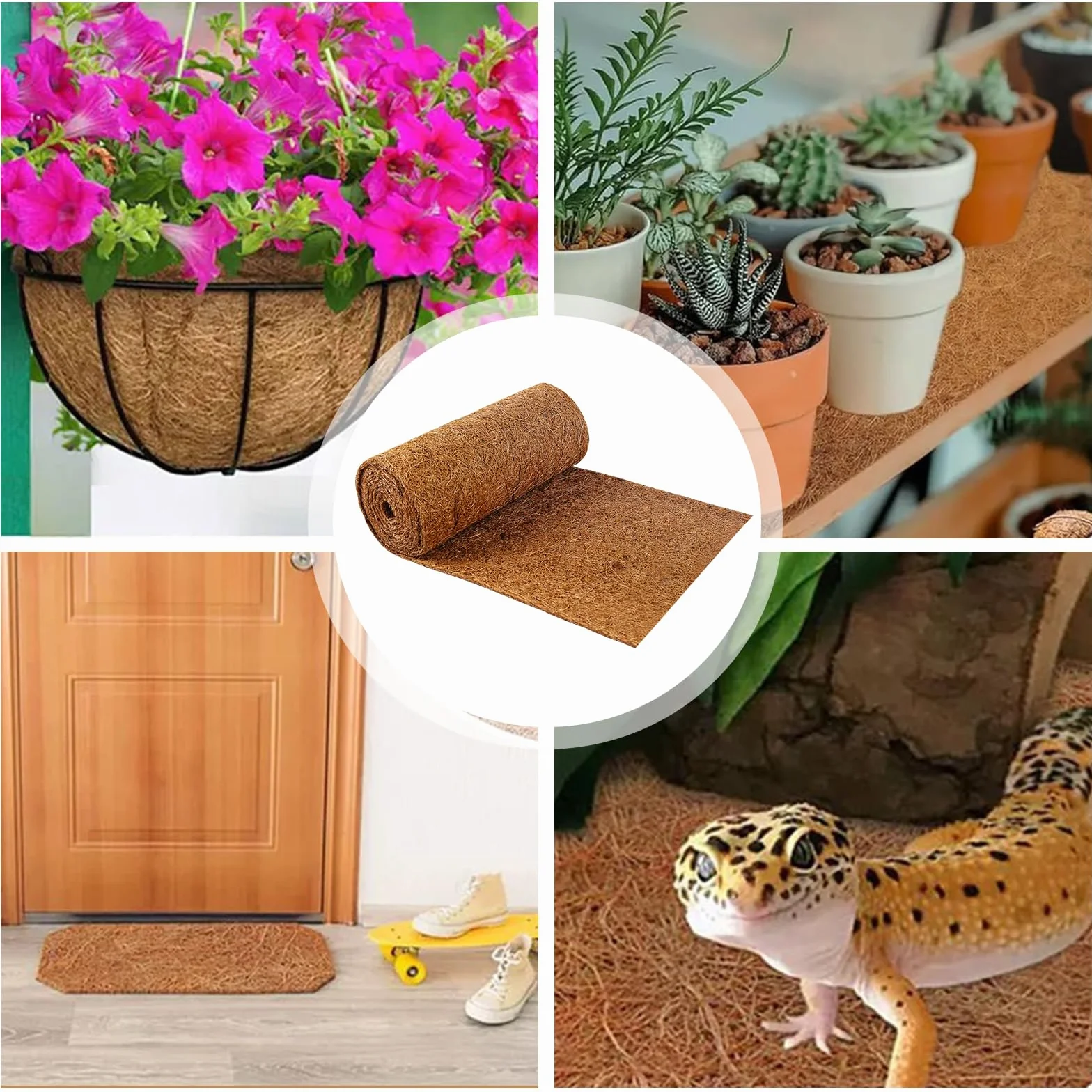 Tapis en noix de coco 40x200 cm protection contre le gel froid 100% fibres de coco
