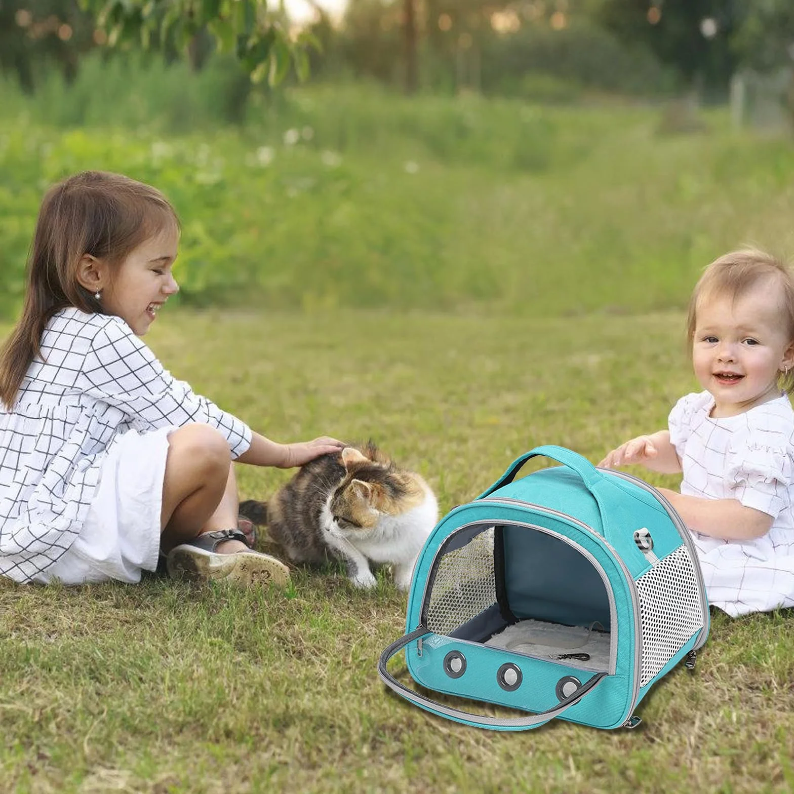Sac de Transport pour Petits Animaux 30x27x21 cm Cage Portable Oiseaux Rats Cochons d'Inde