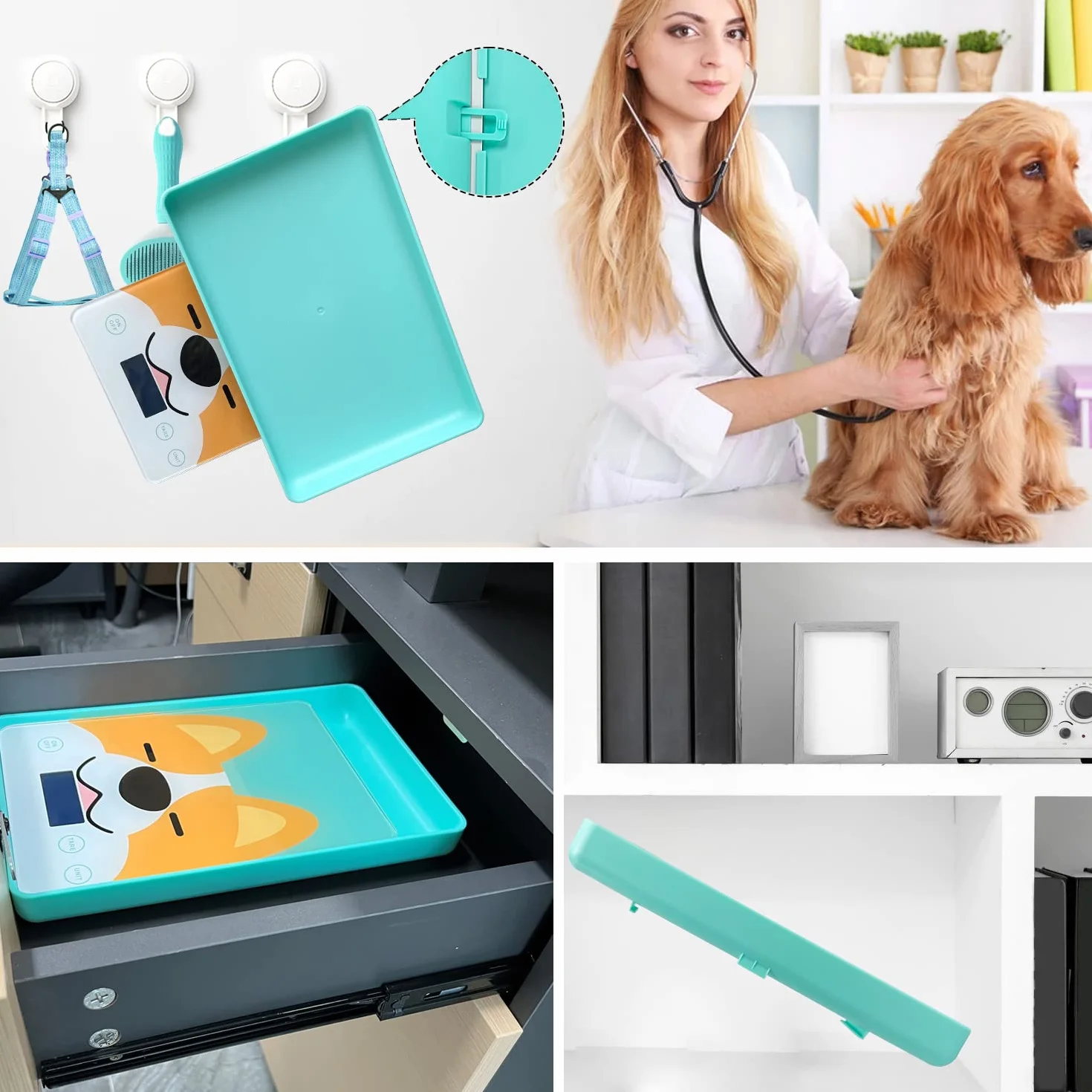 Digitale Mini-Haustierwaage für Neugeborene und Kleintiere, Präzisions-Grammwaage, 0,03 oz Genauigkeit, 33 lbs Kapazität, blau