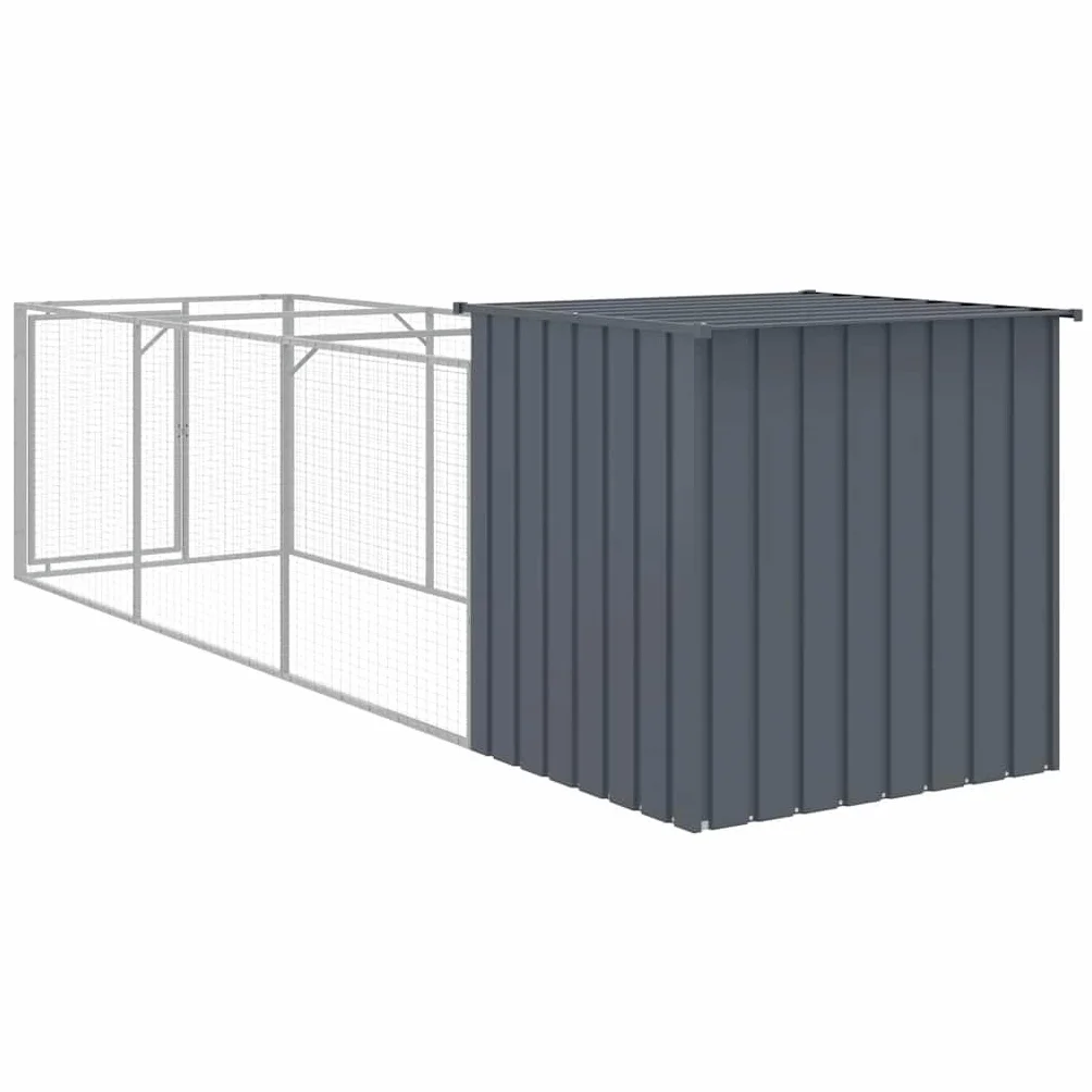 Niche pour chien anthracite 110x405x110 cm