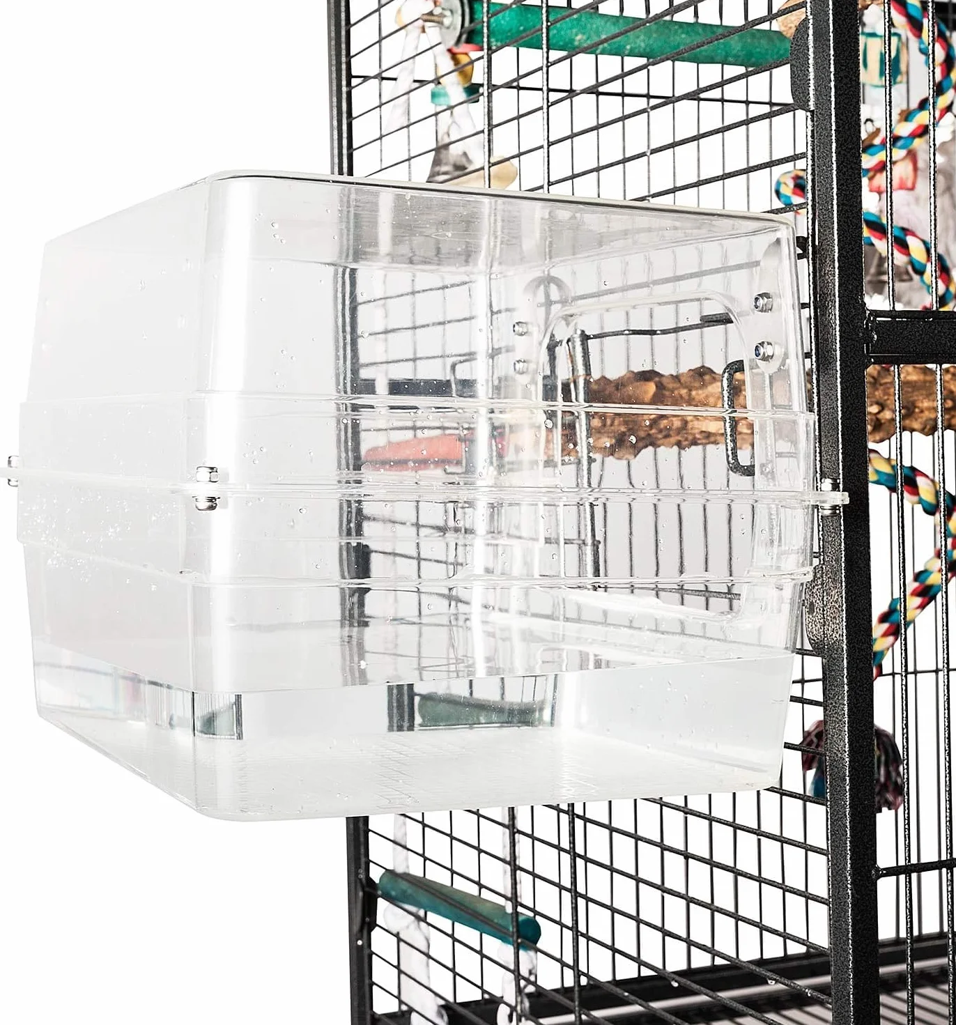Colorday Grand Bain d'oiseau 33x28x20 cm pour Perruches Conures Amazones