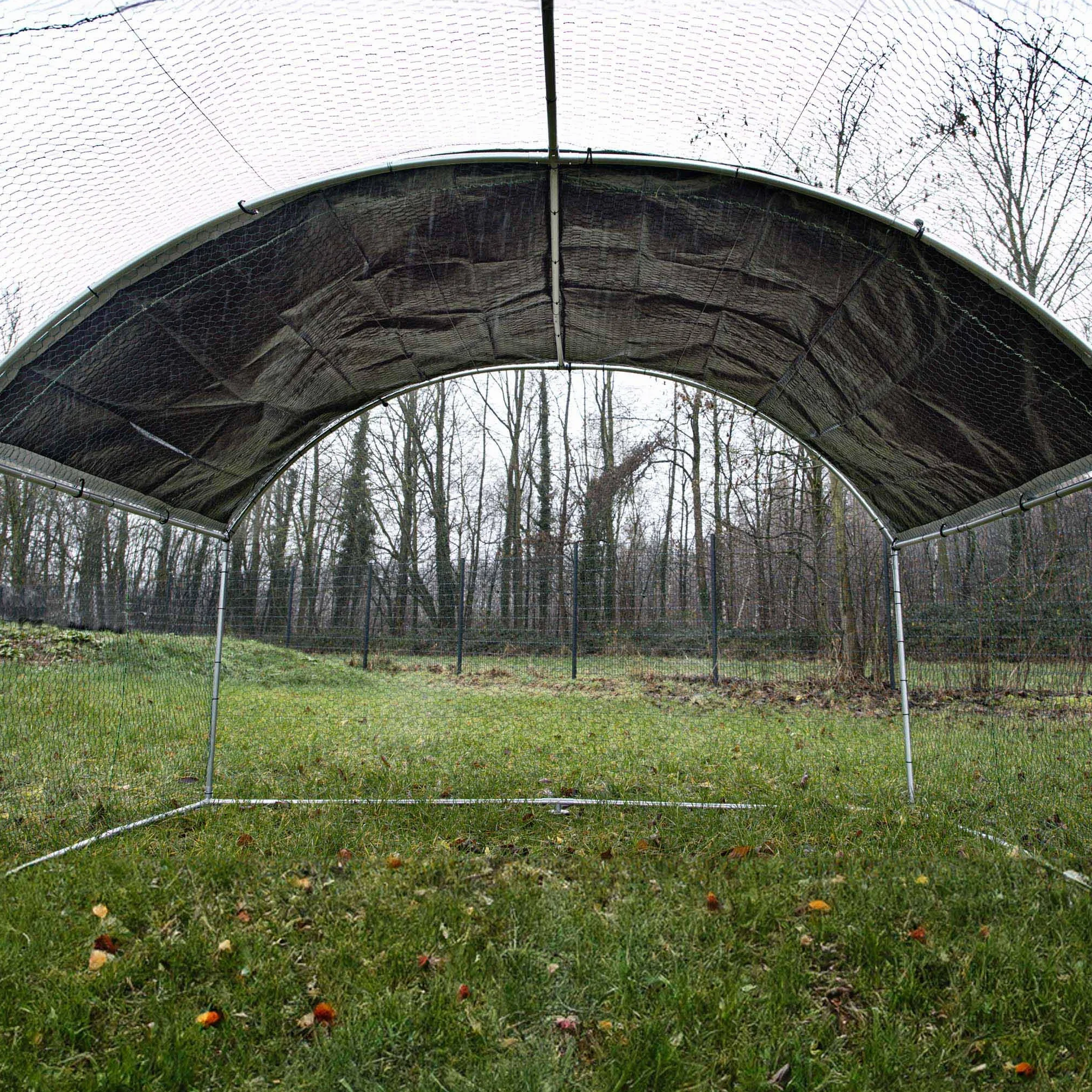 Parc enclos XXL pour Petits Animaux 4 x 3 x 2 m Acier Clôture verrouillable Toit grillagé Bâche
