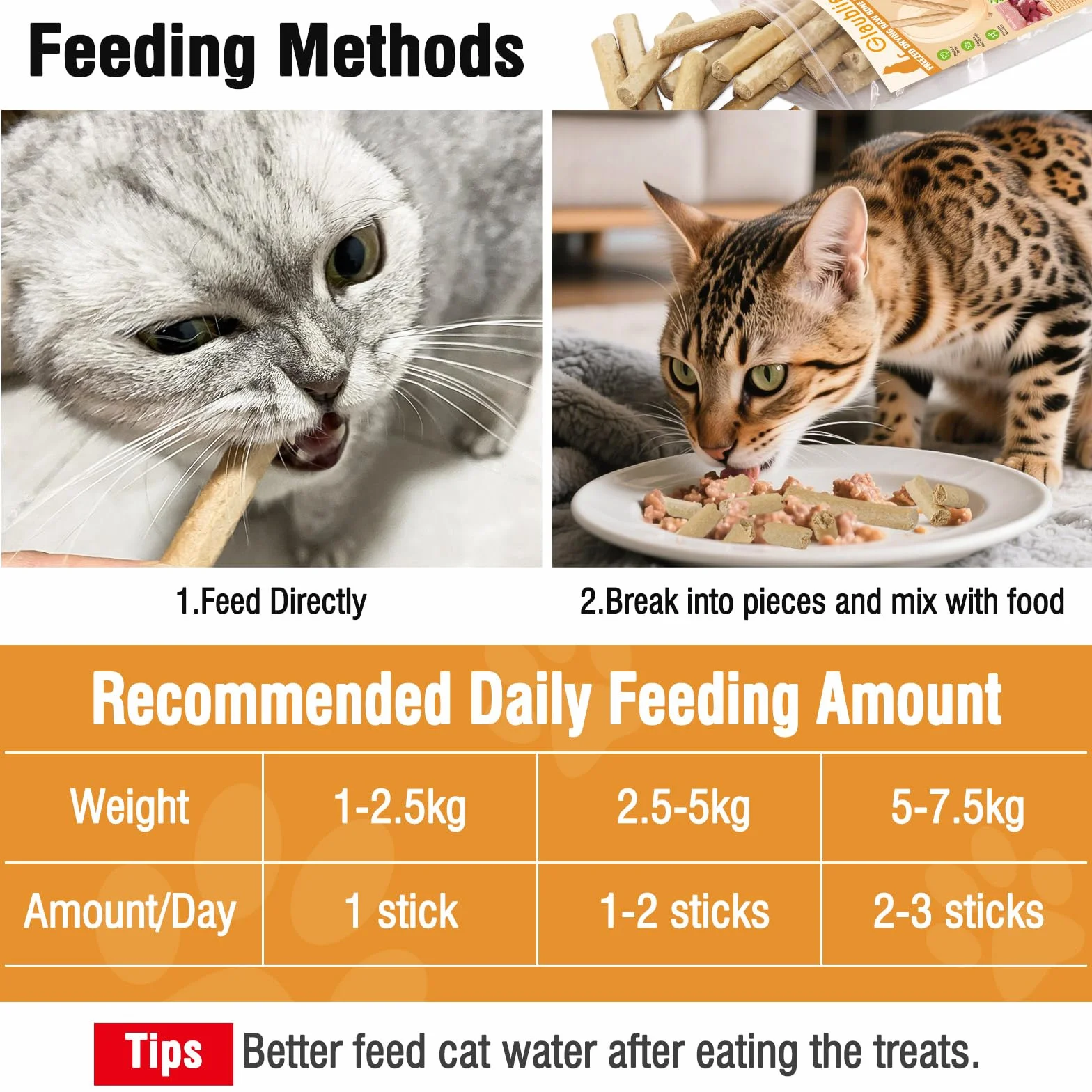 Bâtonnets à Mâcher Lyophilisés pour Chats 100g - Friandises Dentaires pour Haleine Fraîche et Réduction du Tartre
