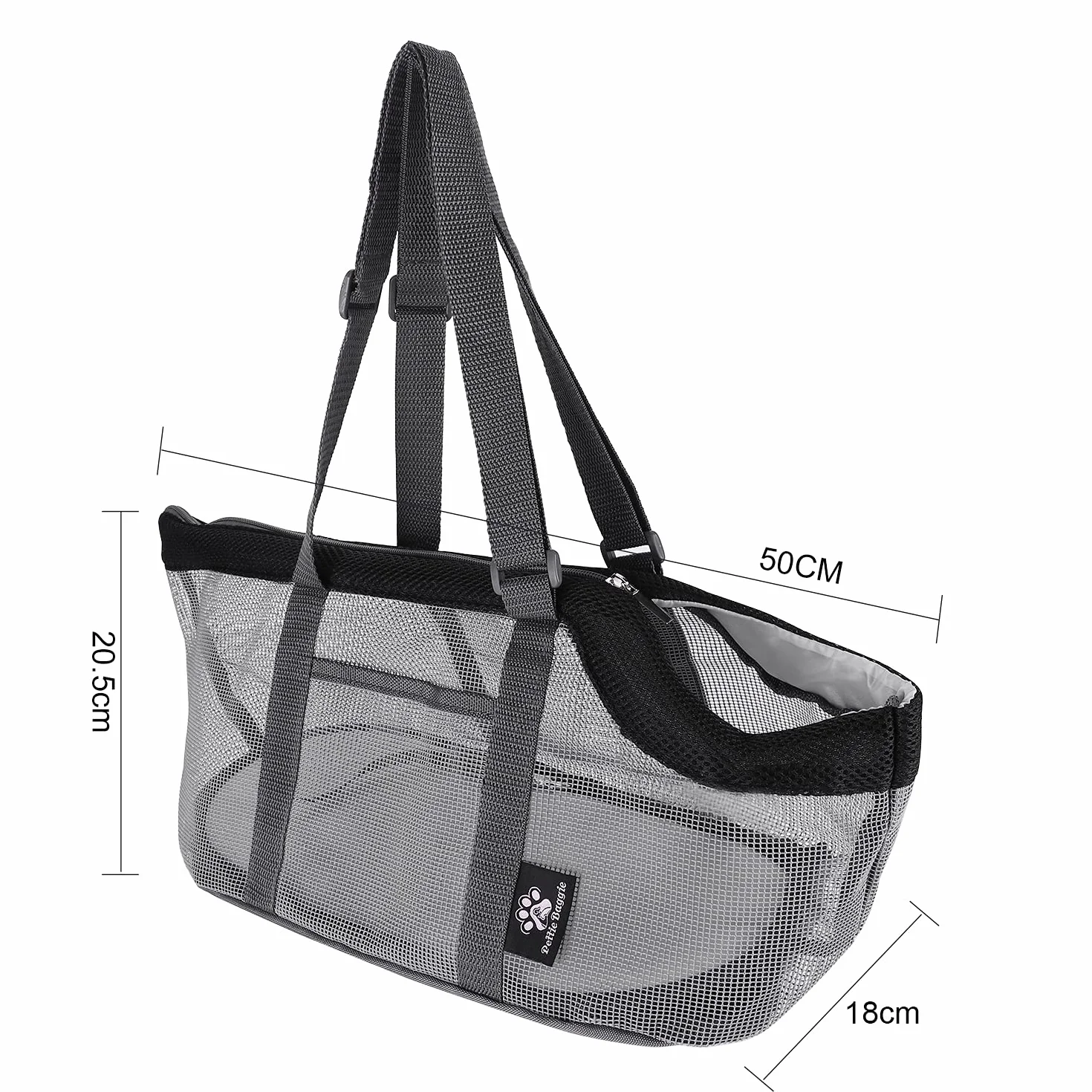 Sac de Transport en Maille Respirante pour Animaux de Compagnie Pliable Portable Grande Capacité Chats Chiens