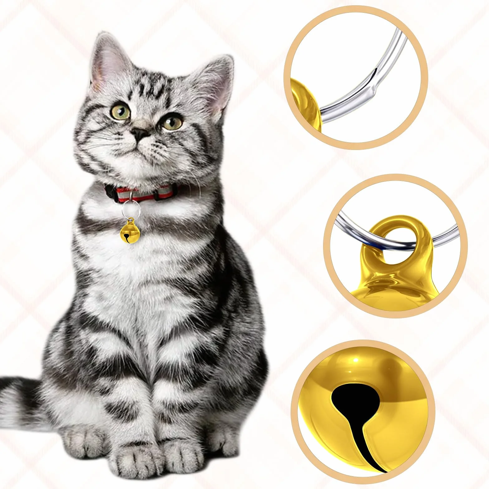 Clochettes colorées pour animaux de compagnie, son net, pour chat et collier chien, anti-perte, pendentif dressage