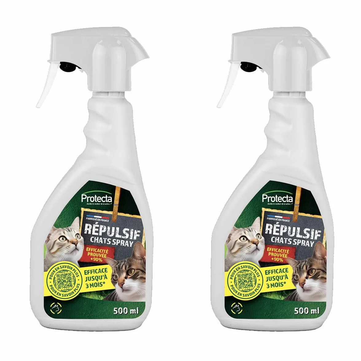 Répulsif Chats Intérieur Extérieur Lot de 2 Spray Puissant