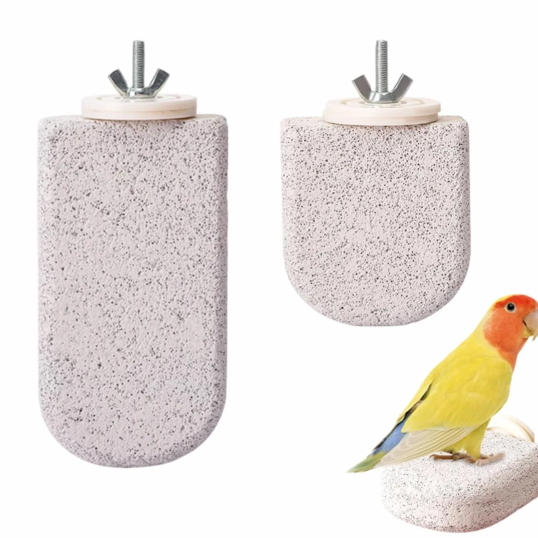 Lot de 2 Supports pour Os de Seiche Oiseaux, Pince Porte-Nourriture pour Cage, Accessoires Perruches Canaris Perroquets