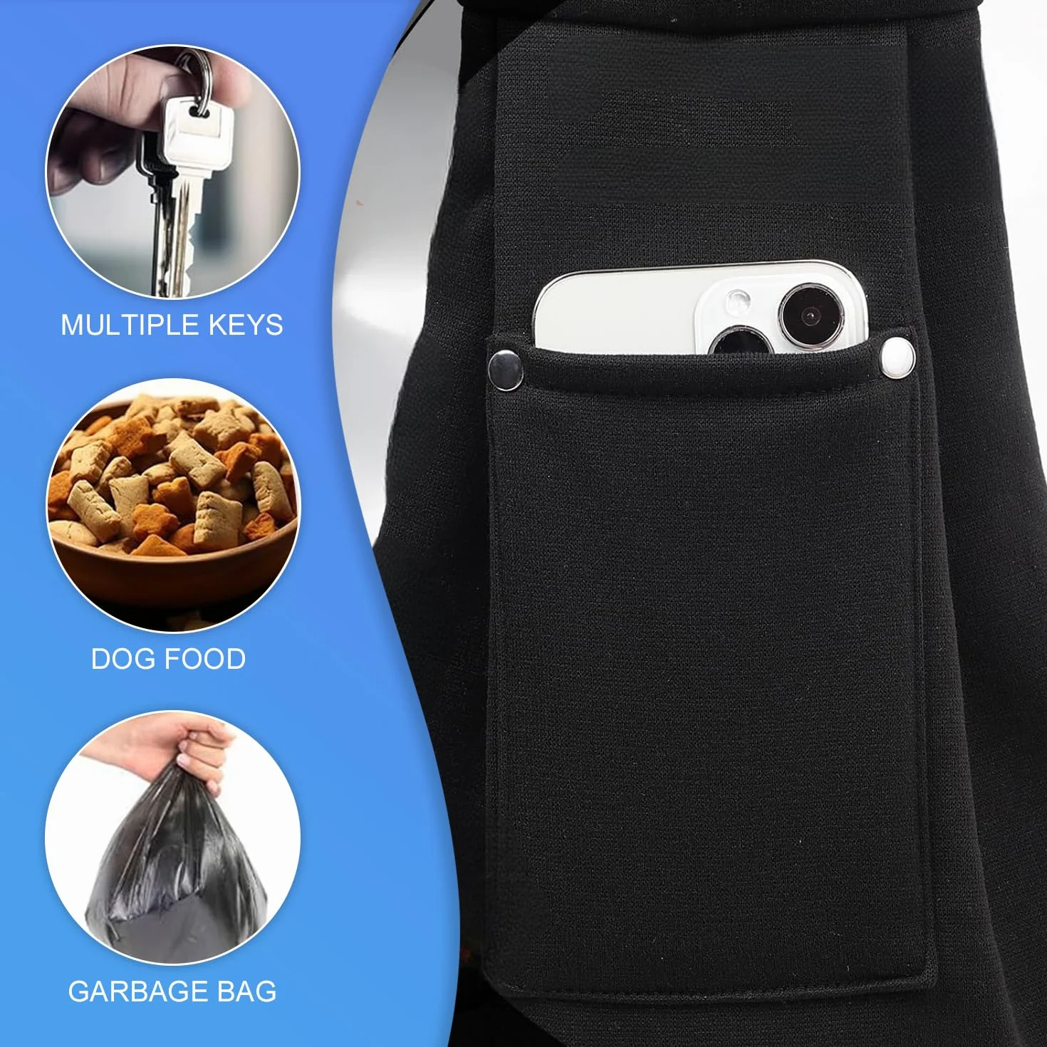 Sac de transport pour chien 10 kg portable réglable petit animal promenade extérieur noir
