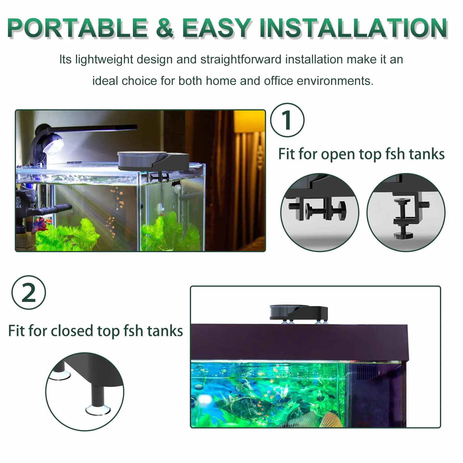 Mangeoire Automatique pour Poissons d'Aquarium 60 ML avec Minuterie, Rechargeable USB, Écran LCD