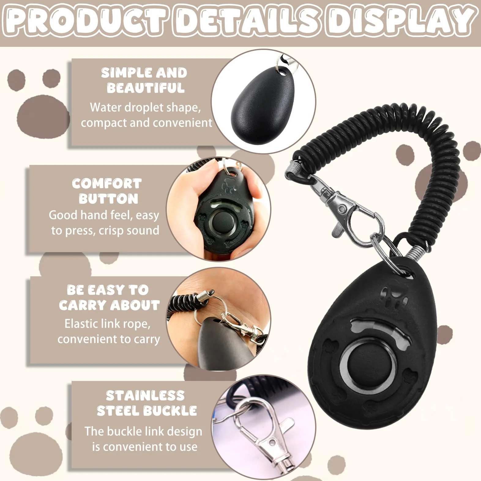Sifflets pour Chien avec Clicker Ultrason Anti Aboiement Dressage Chien avec Lanière