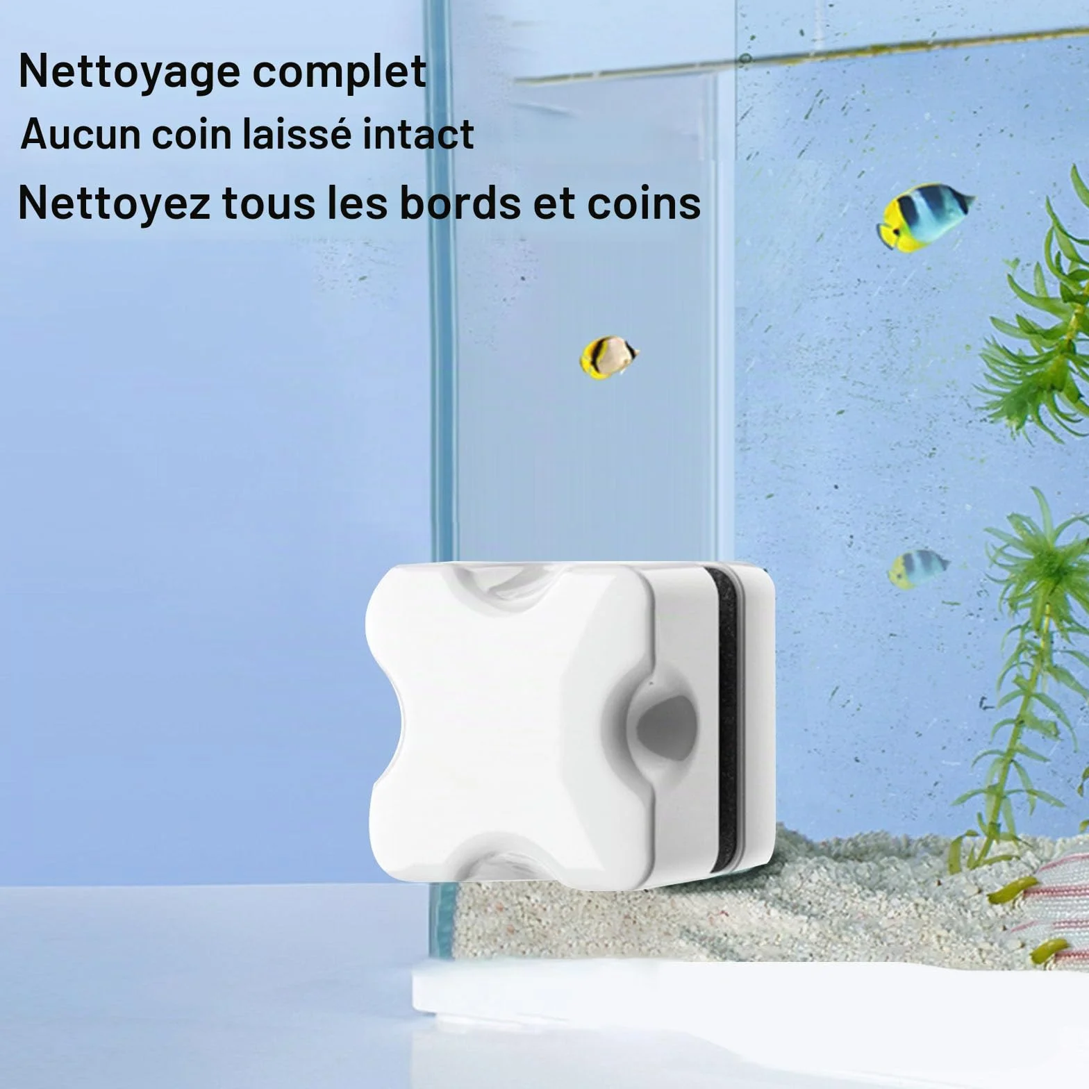 Aimant Aquarium Nettoyage, Brosse Magnétique Poisson Tank Algues Cleaner