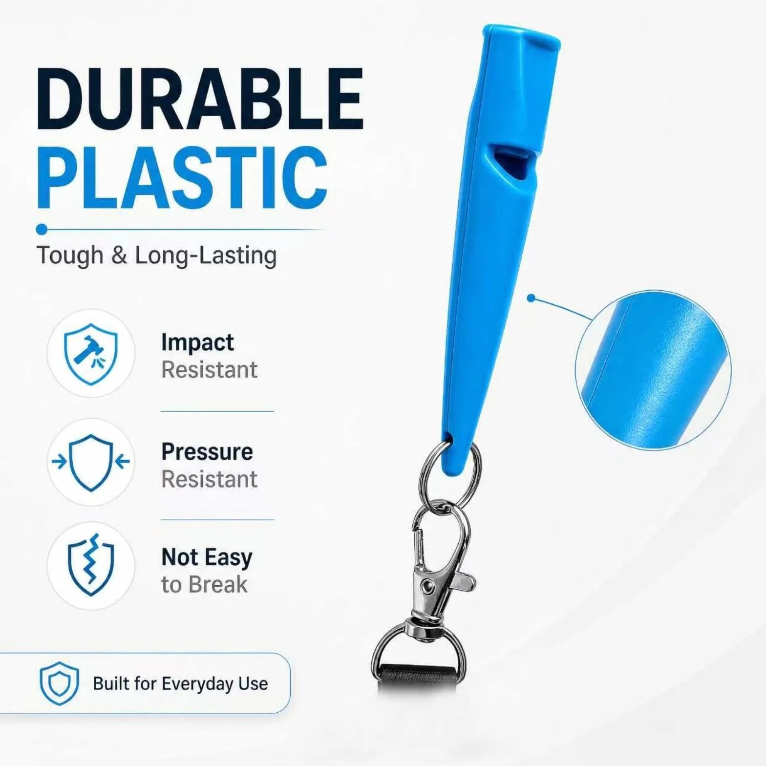 VBK Sifflet Chien Rappel, Sifflet Ultrason Chien avec Cordon Long, Sifflet Dressage Chien Léger Portable, Sifflet Éducation Canine Bleu