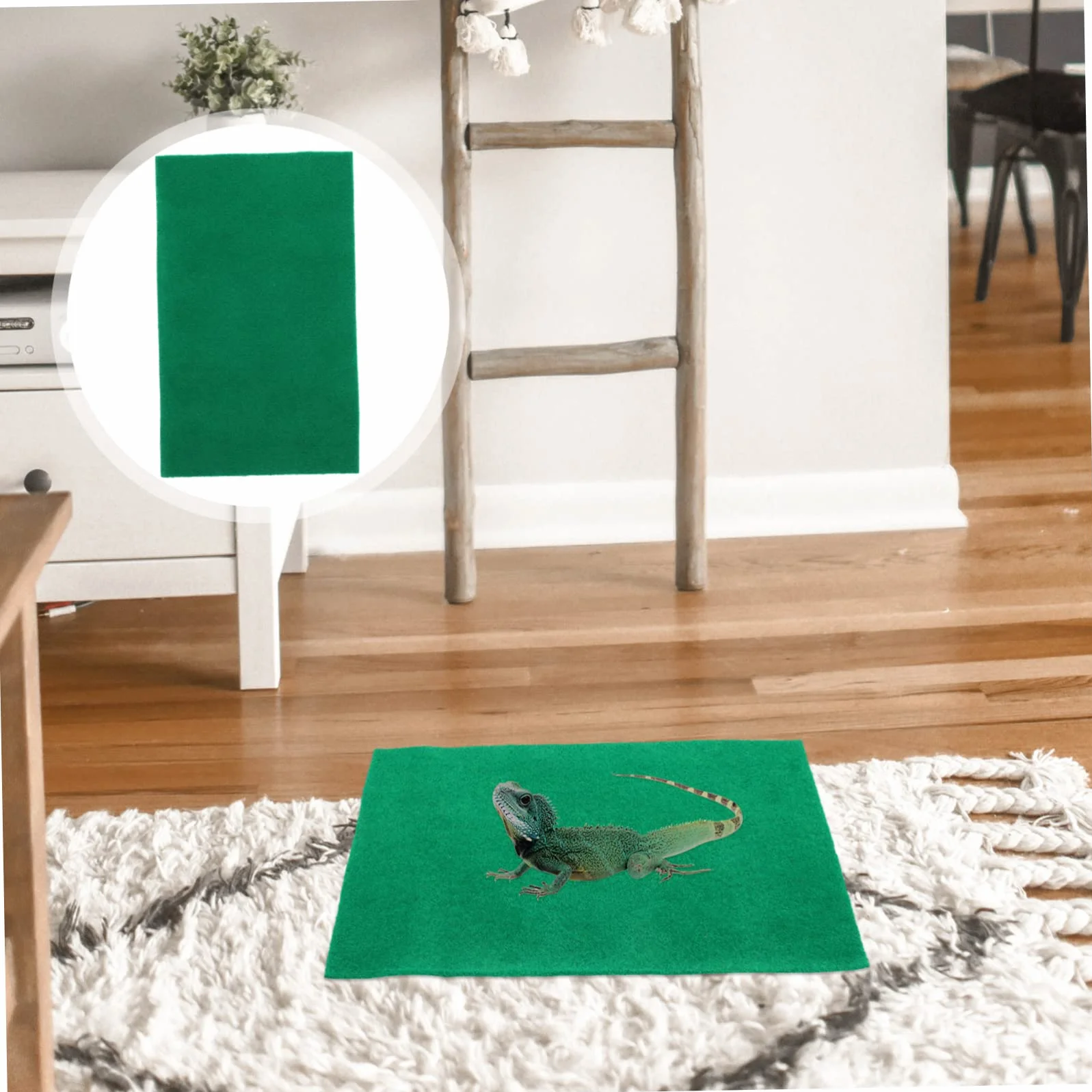 Tapis pour Reptiles Absorbant 50x30cm Litière pour Tortues et Serpents Lot de 2 Vert
